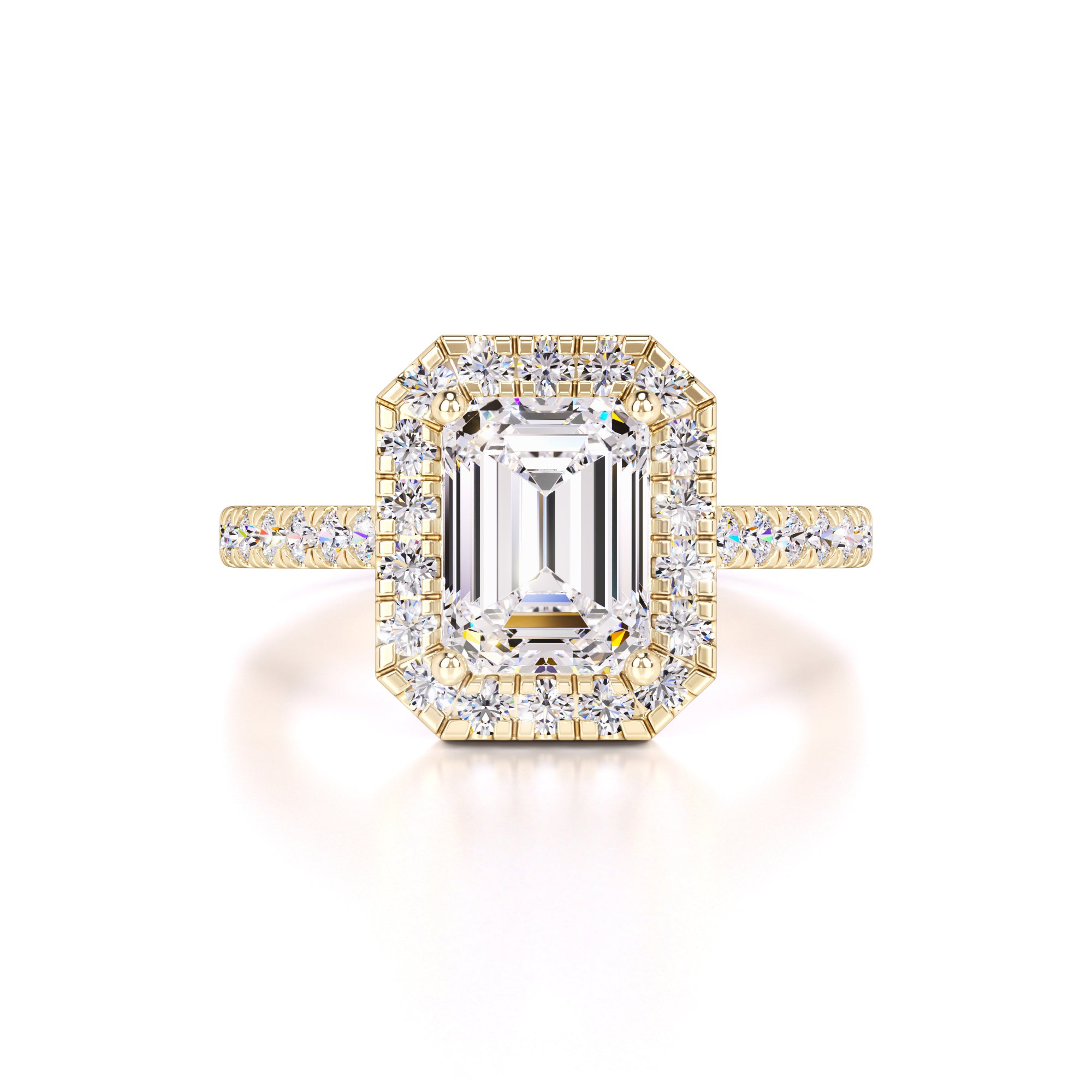 Charlotte Moissanite & Lab Grown Diamond Ring | Yellow Gold | 1