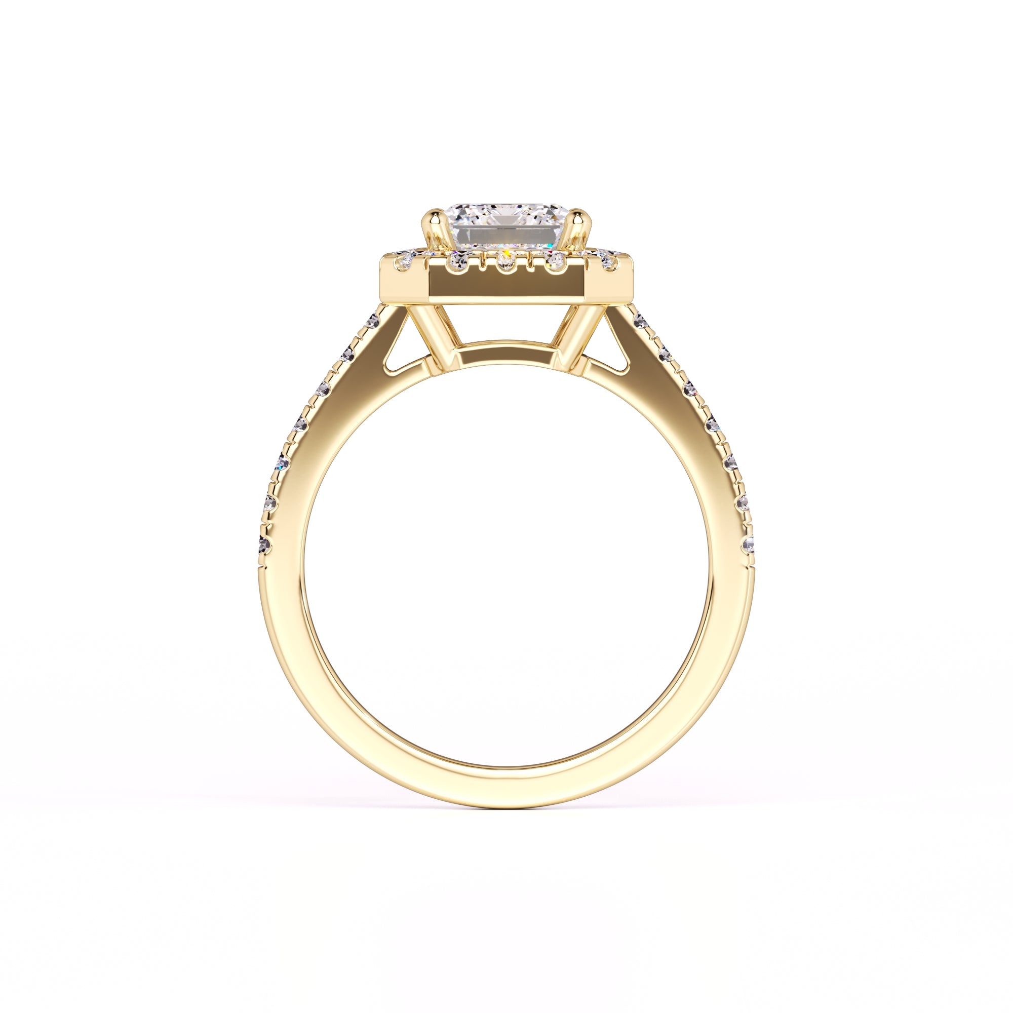 Charlotte Moissanite & Lab Grown Diamond Ring | Yellow Gold | 4