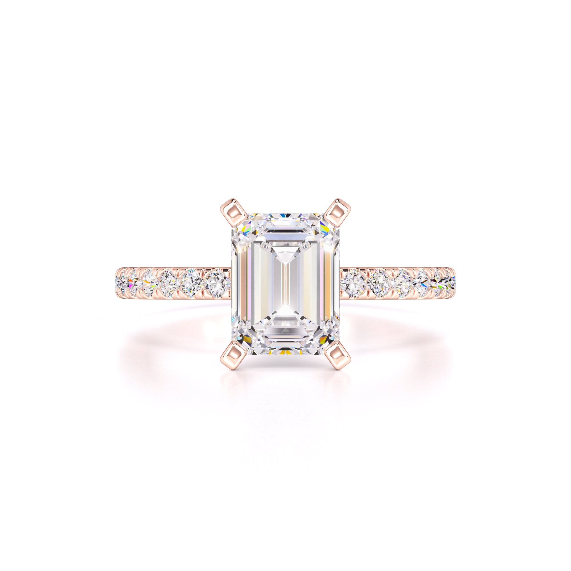 Peyton Moissanite & Lab Grown Diamond Ring | Rose Gold | 1