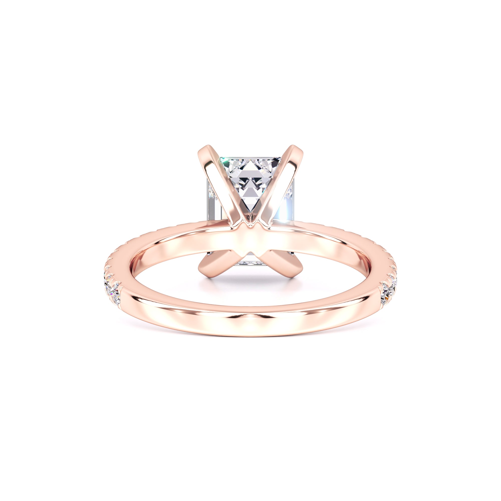 Peyton Moissanite & Lab Grown Diamond Ring | Rose Gold | 3