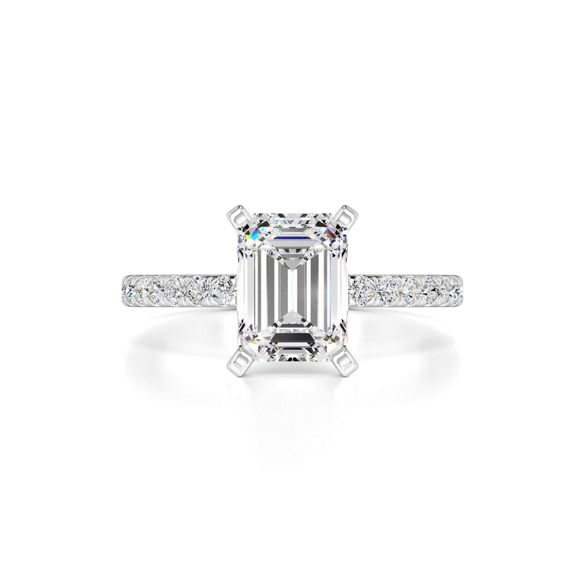 Peyton Moissanite & Lab Grown Diamond Ring | White Gold | 1