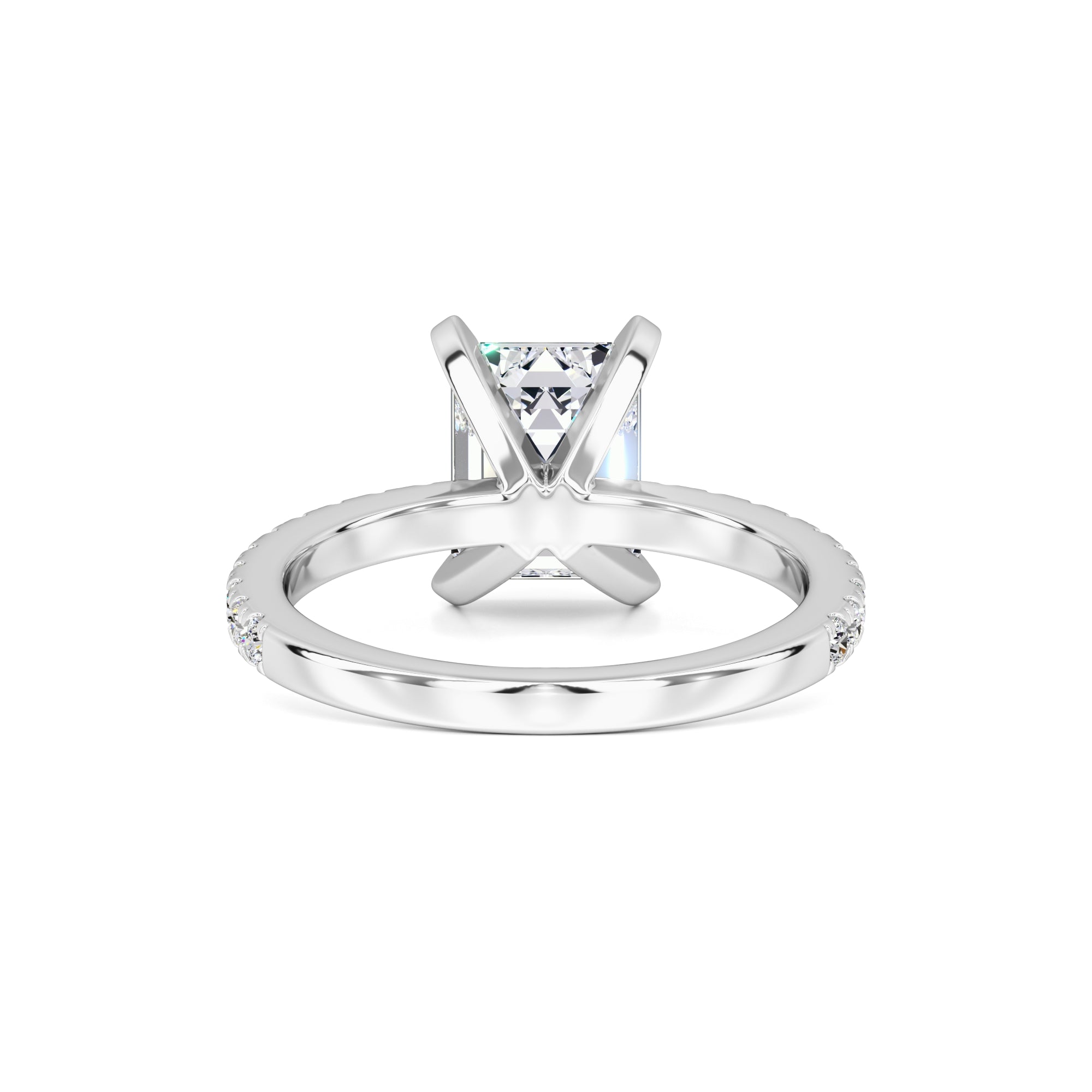 Peyton Moissanite & Lab Grown Diamond Ring | White Gold | 3