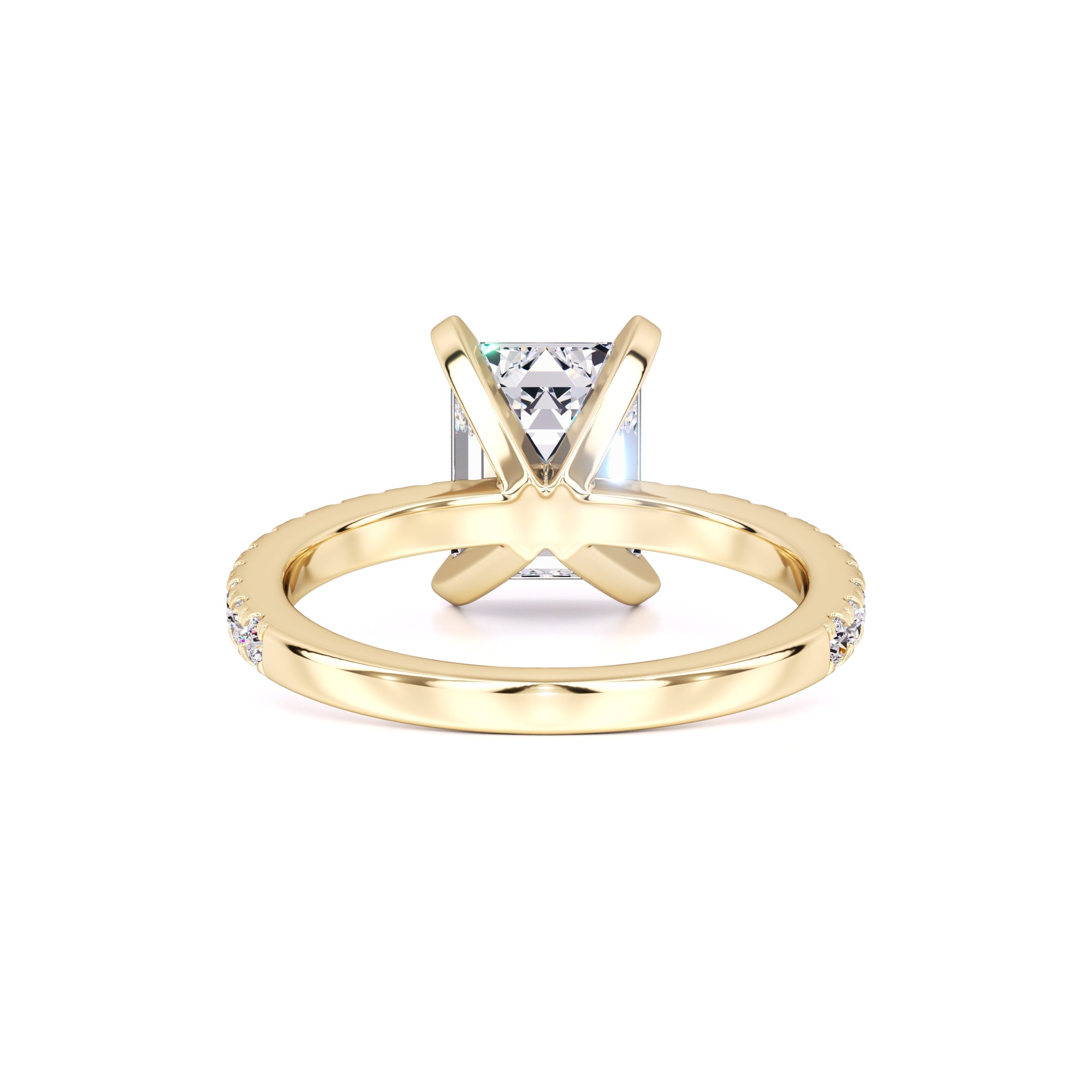 Peyton Moissanite & Lab Grown Diamond Ring | Yellow Gold | 3