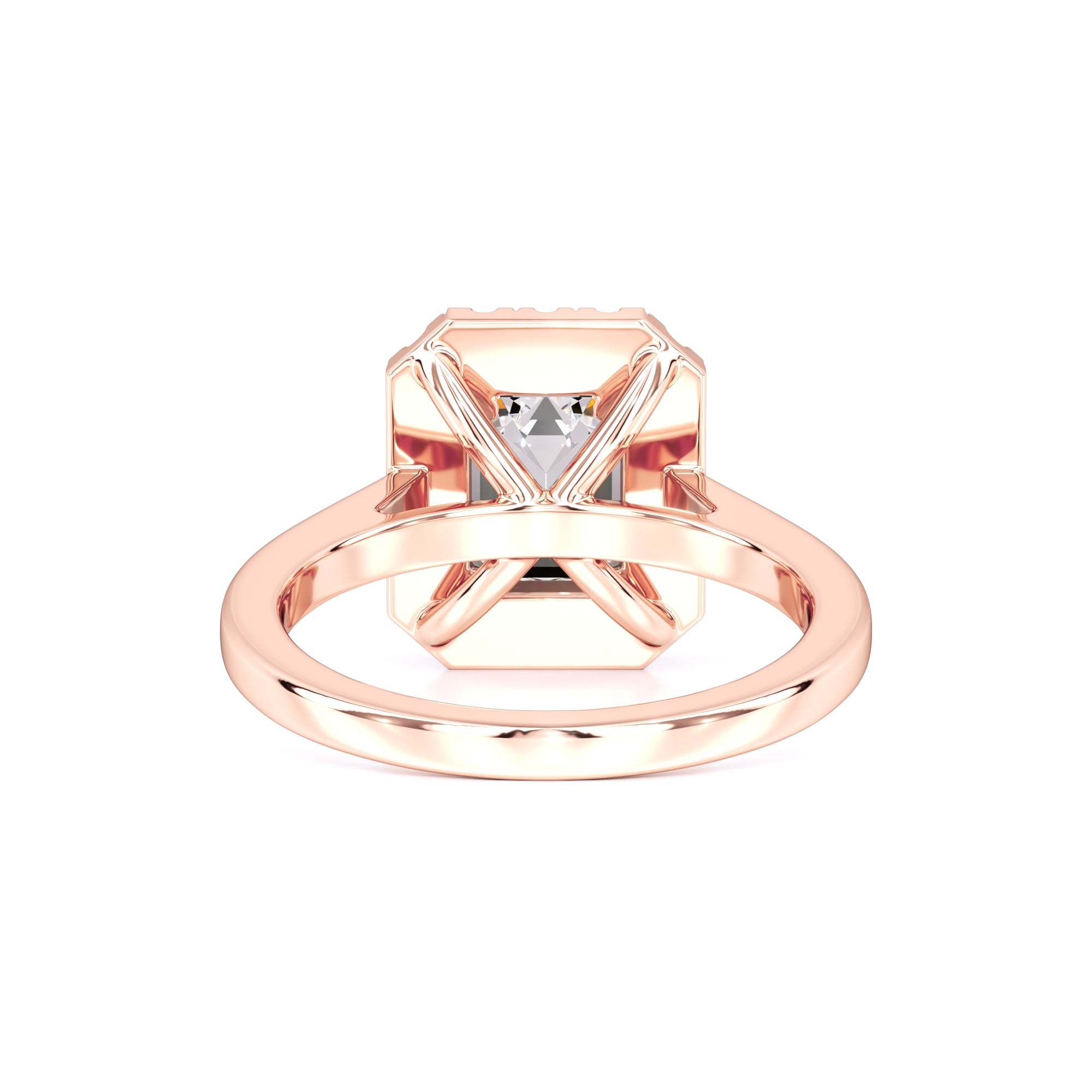 Kelsey Moissanite & Lab Grown Diamond Ring | Rose Gold | 3