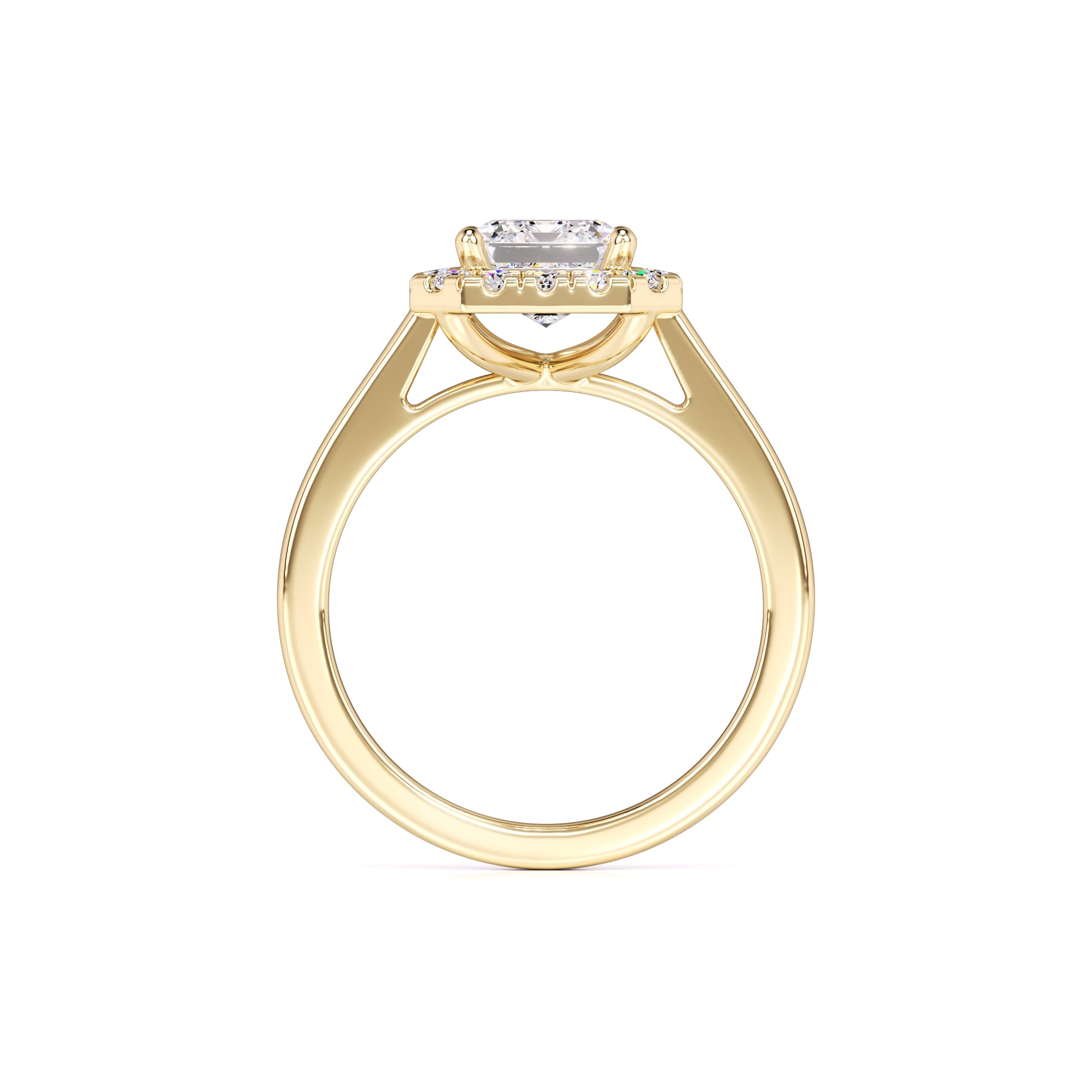 Kelsey Moissanite & Lab Grown Diamond Ring | Yellow Gold | 4