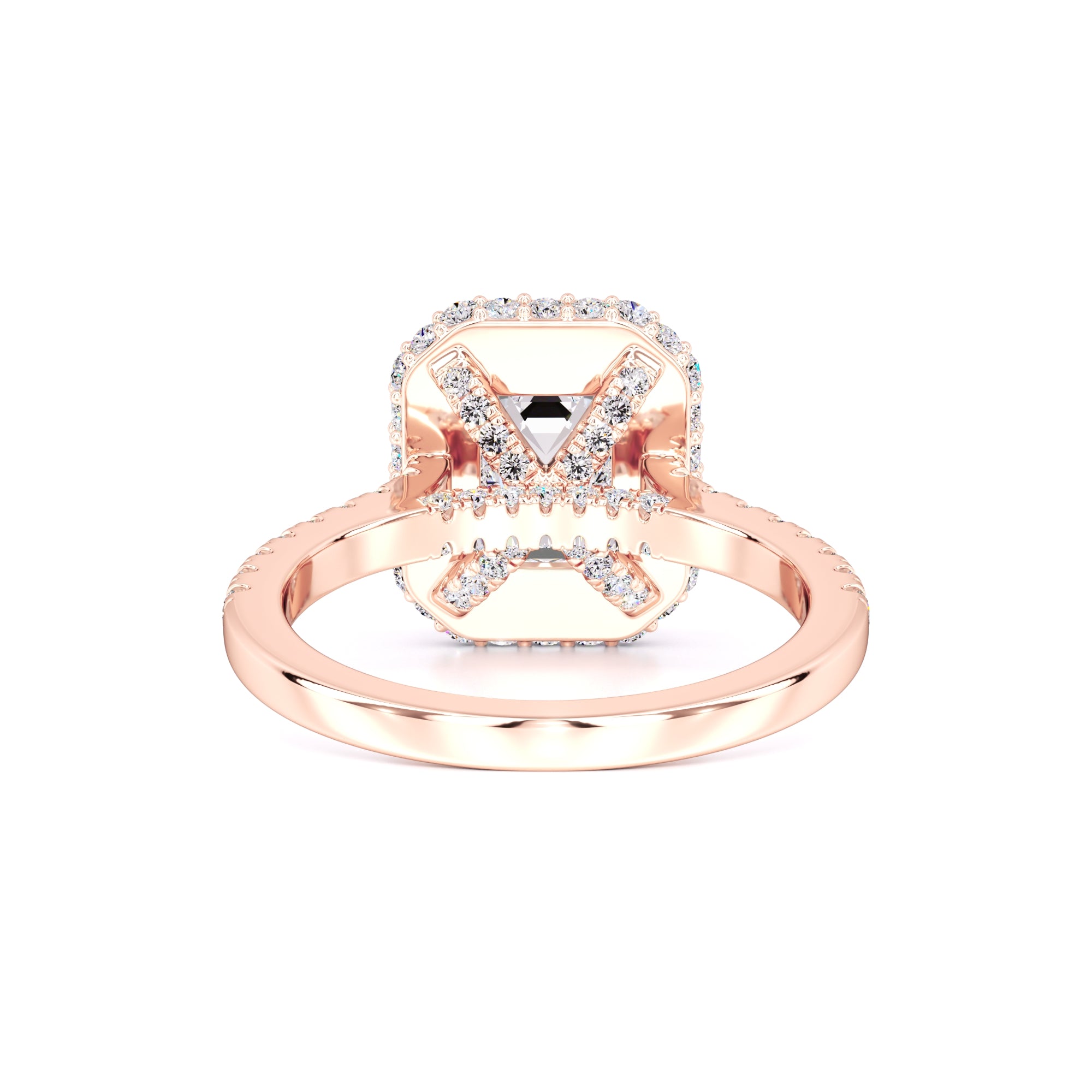 Amara Moissanite & Lab Grown Diamond Ring | Rose Gold | 3