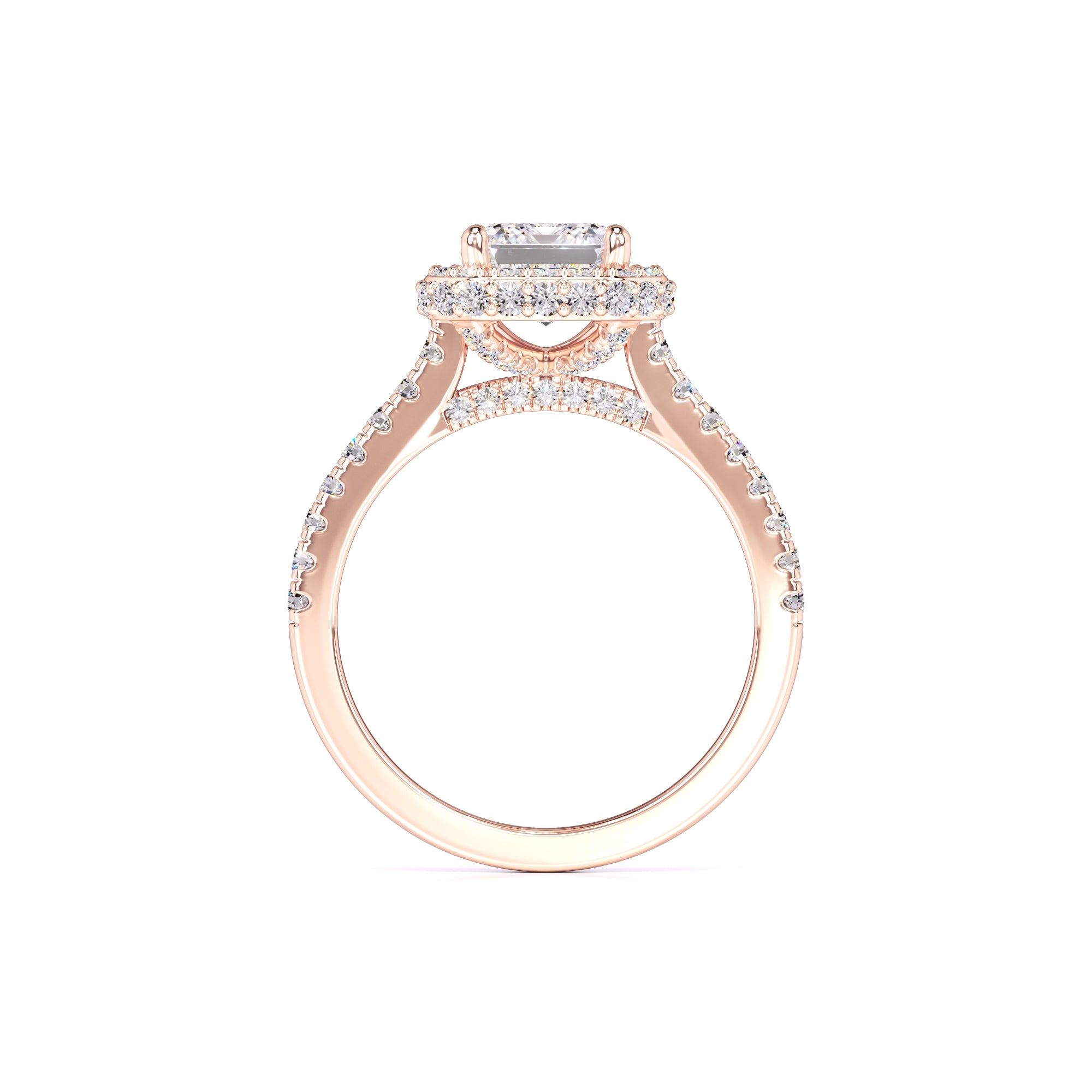 Amara Moissanite & Lab Grown Diamond Ring | Rose Gold | 4