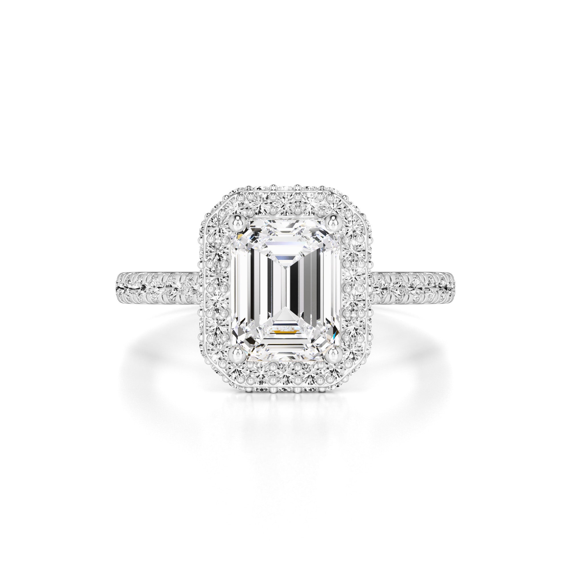 Amara Moissanite & Lab Grown Diamond Ring | White Gold | 1