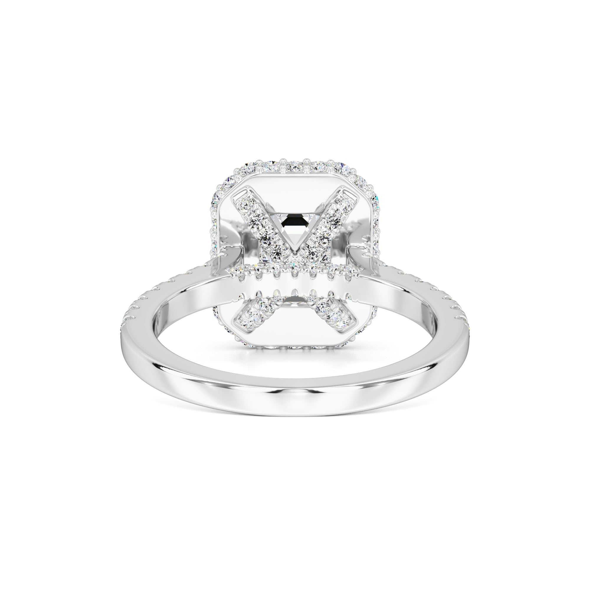 Amara Moissanite & Lab Grown Diamond Ring | White Gold | 3