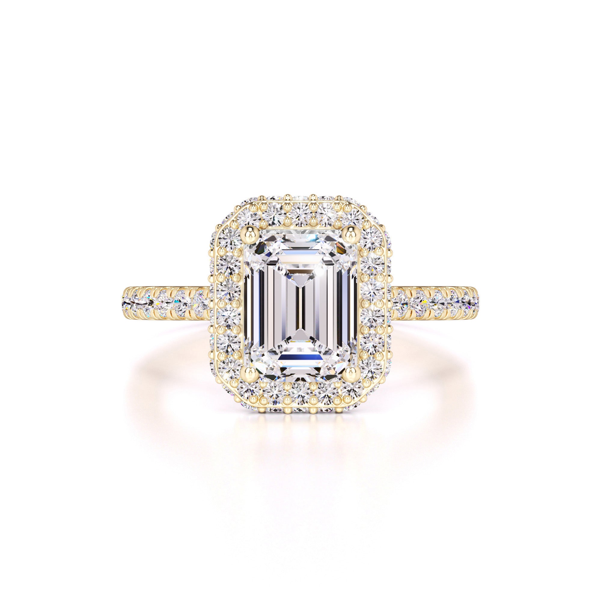 Amara Moissanite & Lab Grown Diamond Ring | Yellow Gold | 1