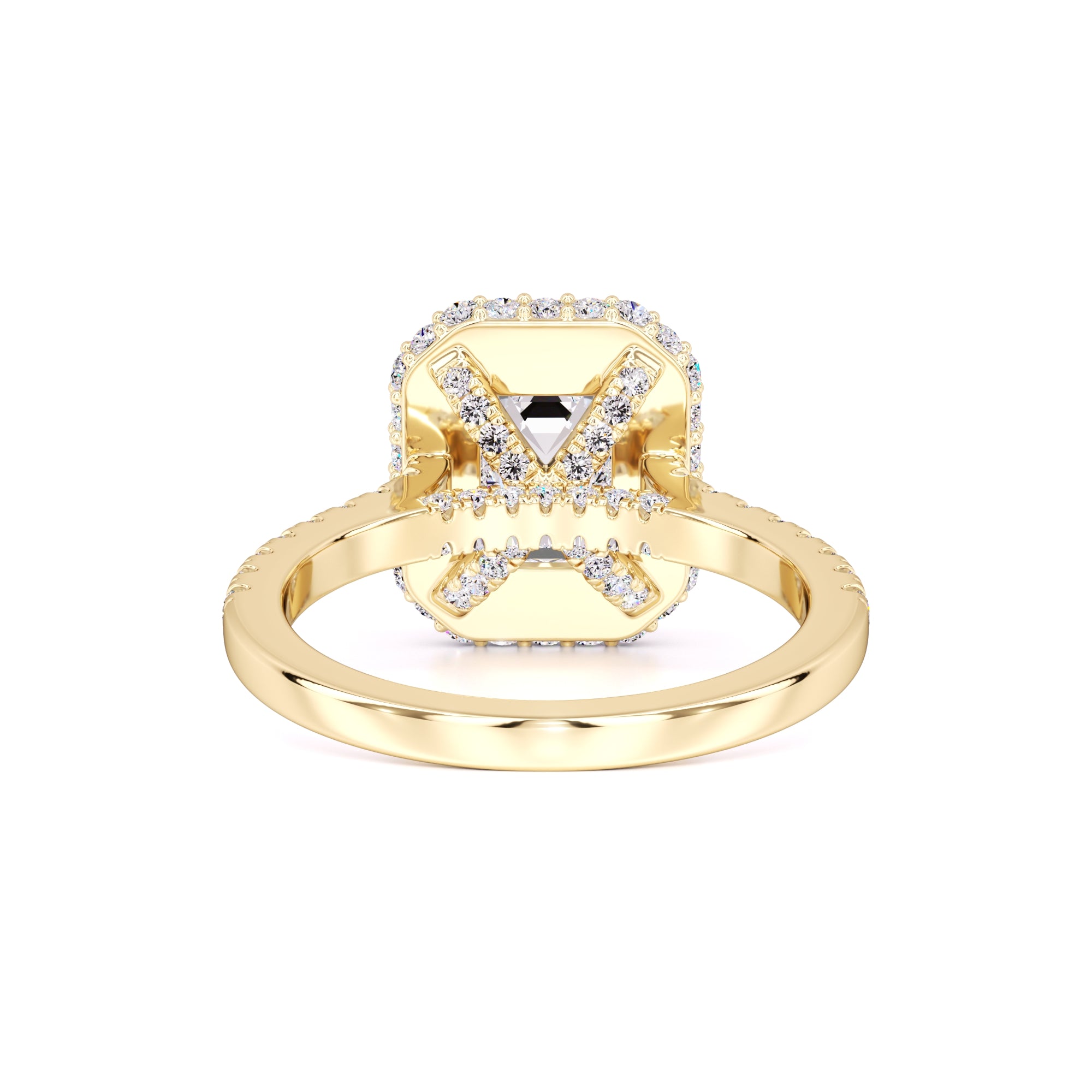 Amara Moissanite & Lab Grown Diamond Ring | Yellow Gold | 3