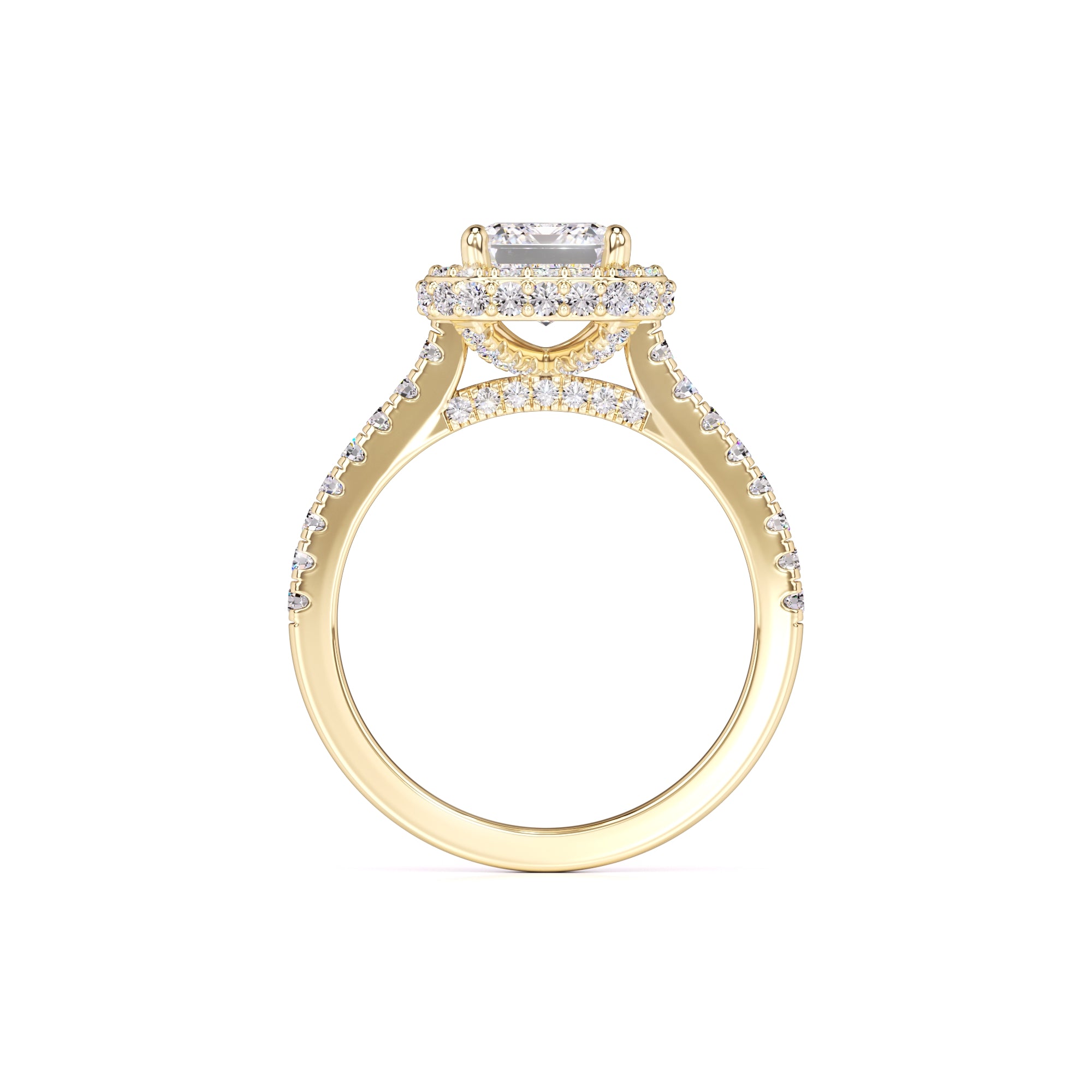 Amara Moissanite & Lab Grown Diamond Ring | Yellow Gold | 4