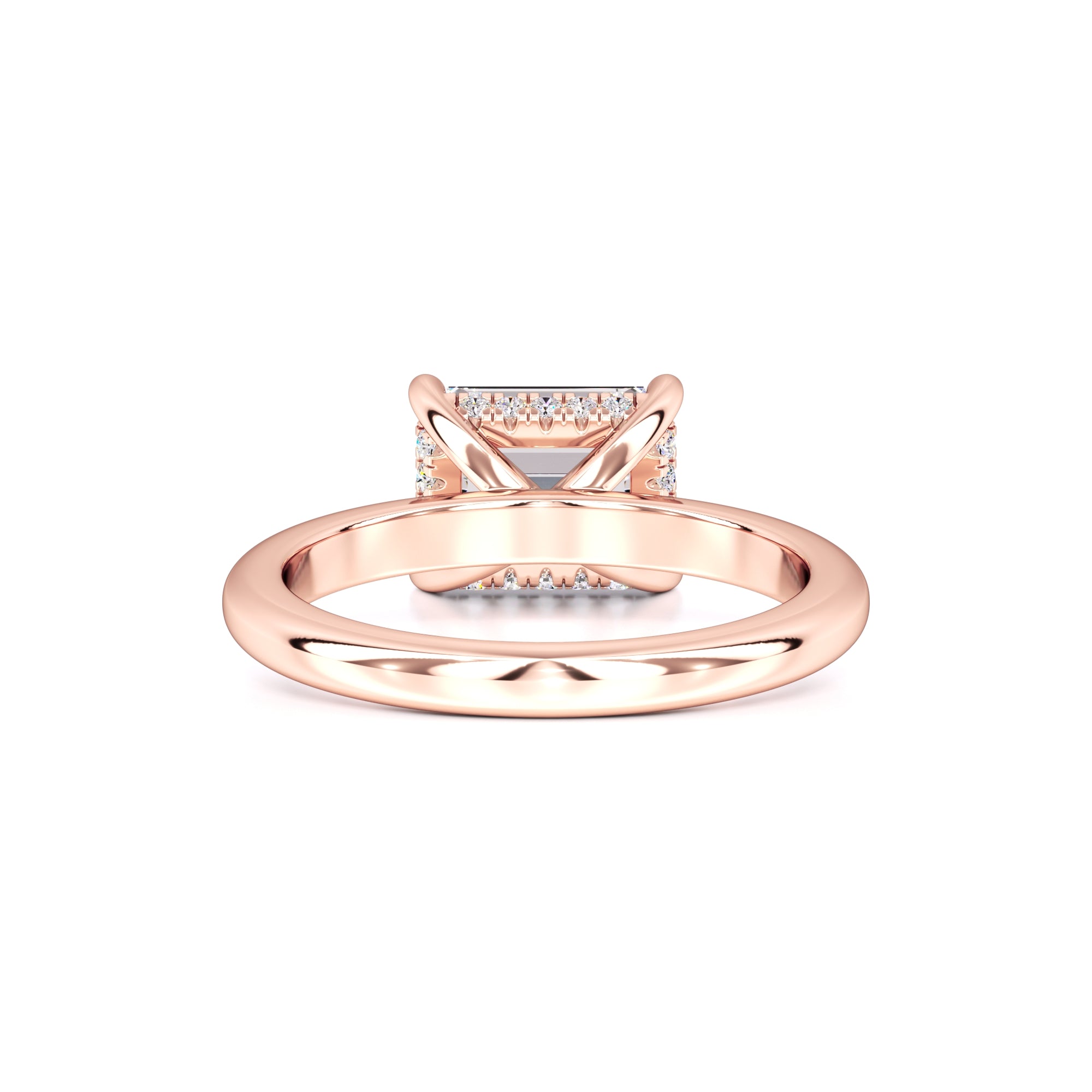 Riley Moissanite & Lab Grown Diamond Ring | Rose Gold | 3