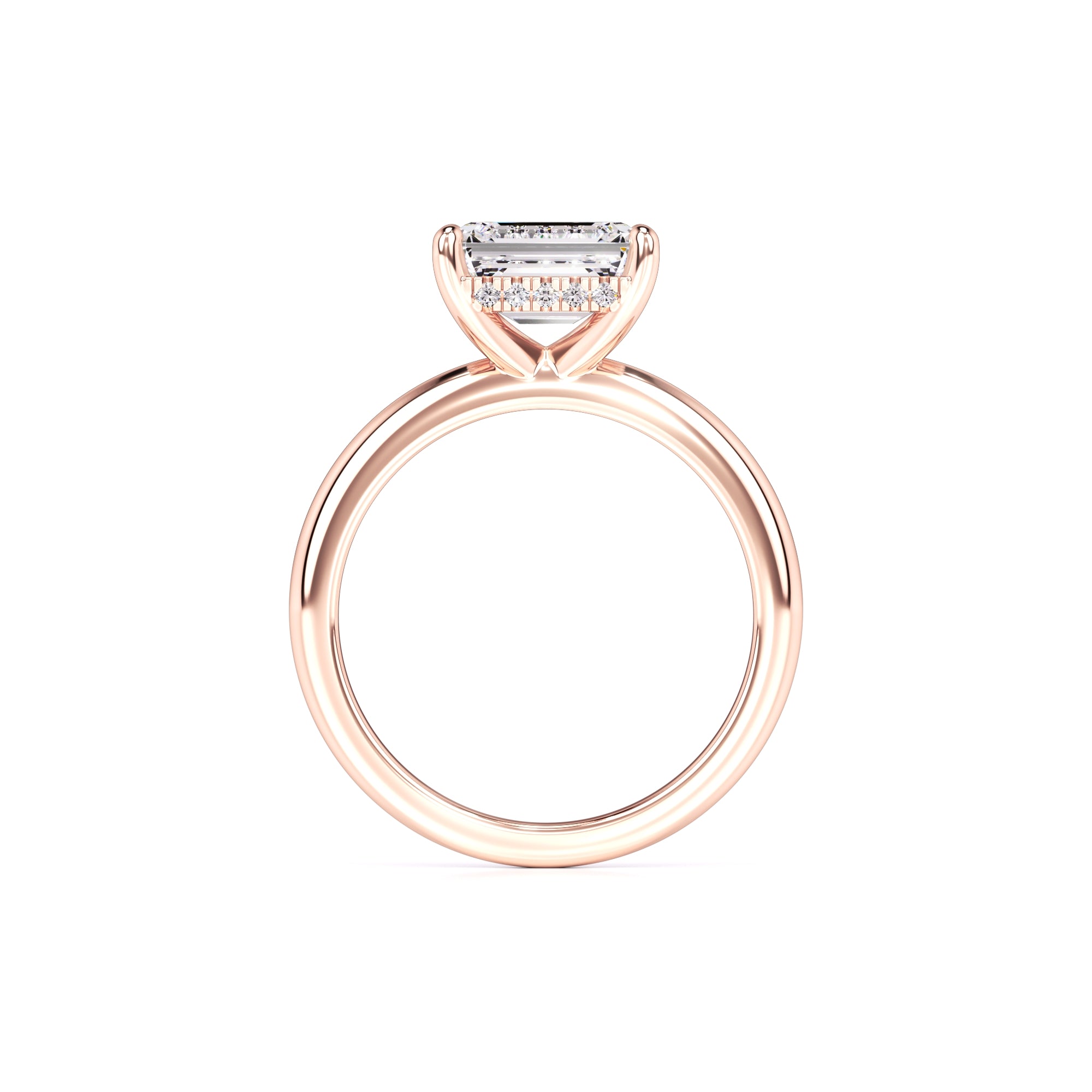 Riley Moissanite & Lab Grown Diamond Ring | Rose Gold | 4