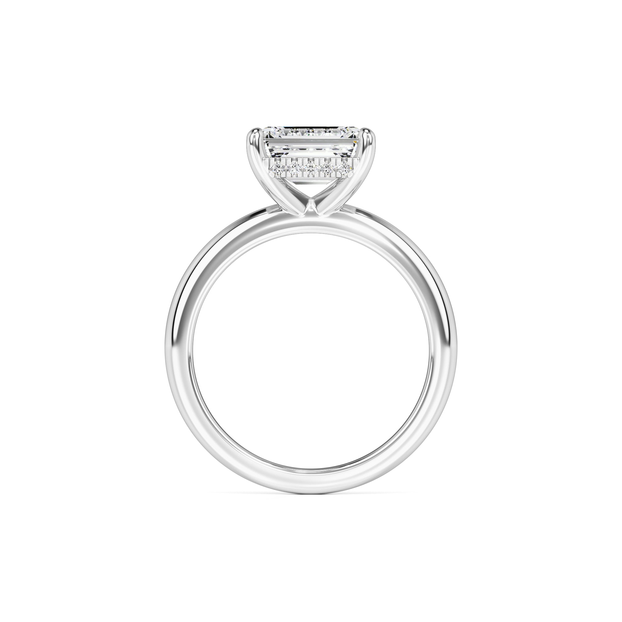 Riley Moissanite & Lab Grown Diamond Ring | White Gold | 4