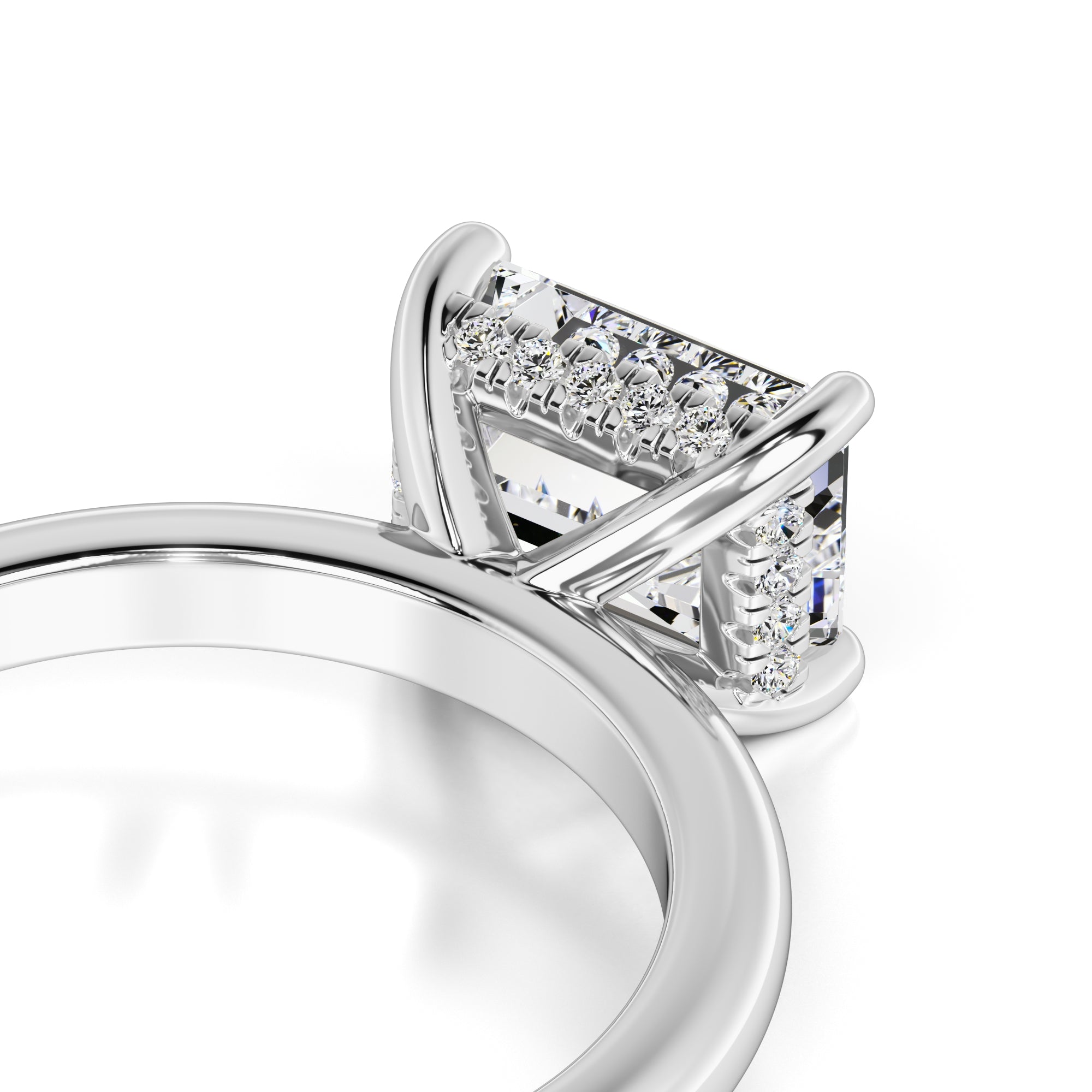 Riley Moissanite & Lab Grown Diamond Ring | White Gold | 2