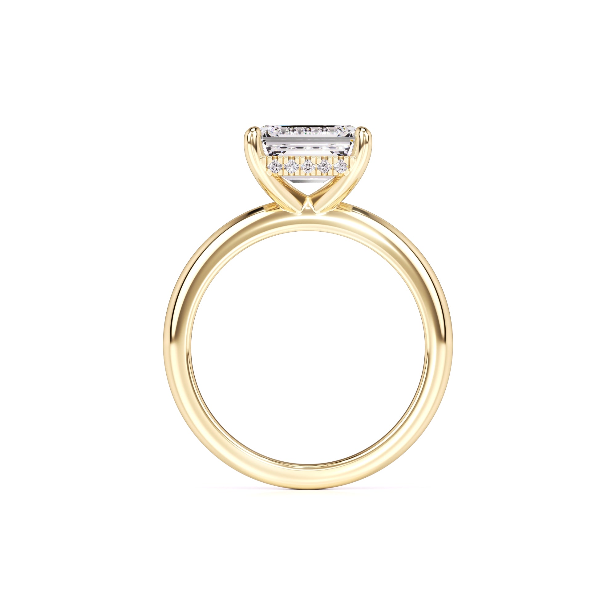 Riley Moissanite & Lab Grown Diamond Ring | Yellow Gold | 4