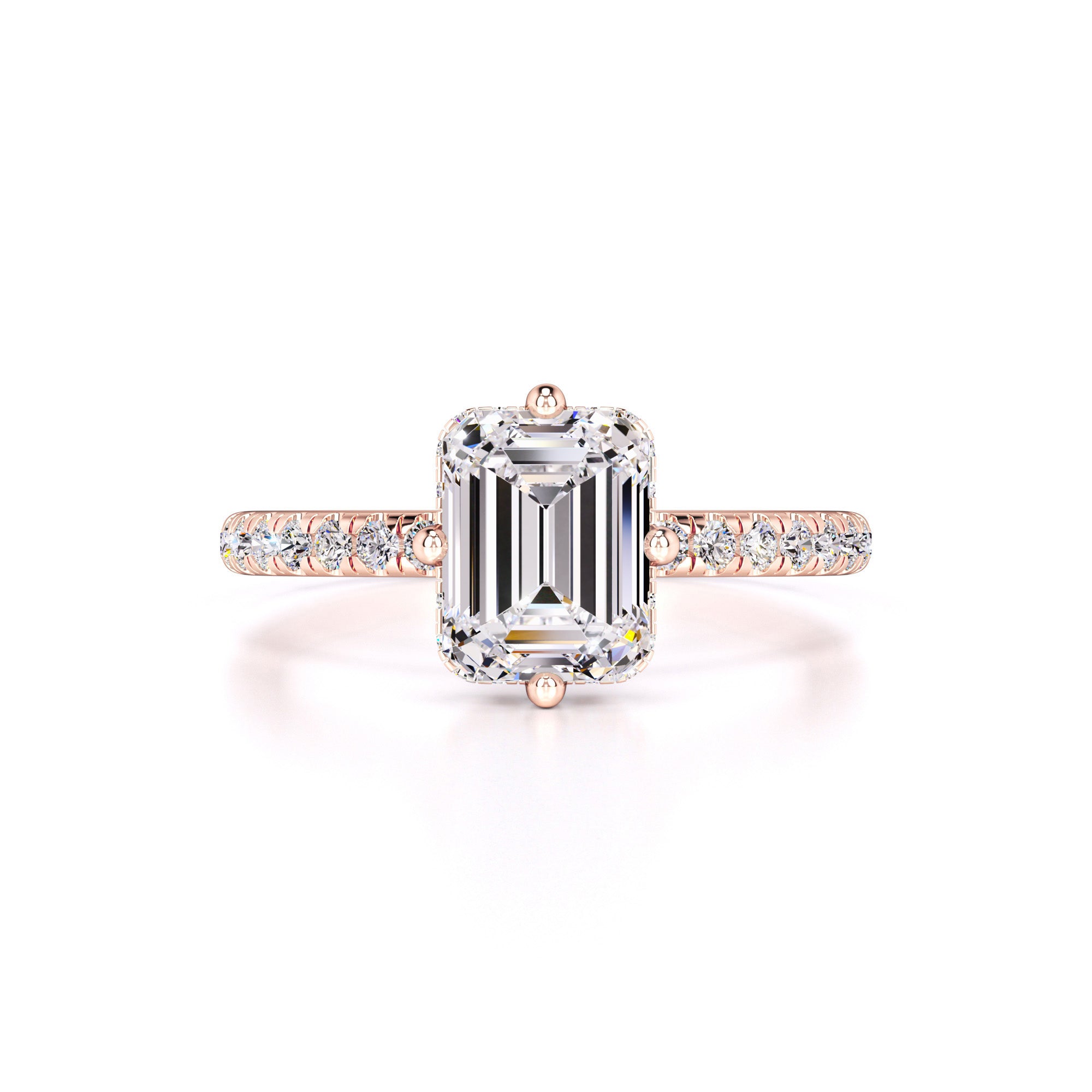 Nadia Moissanite & Lab Grown Diamond Ring | Rose Gold | 1