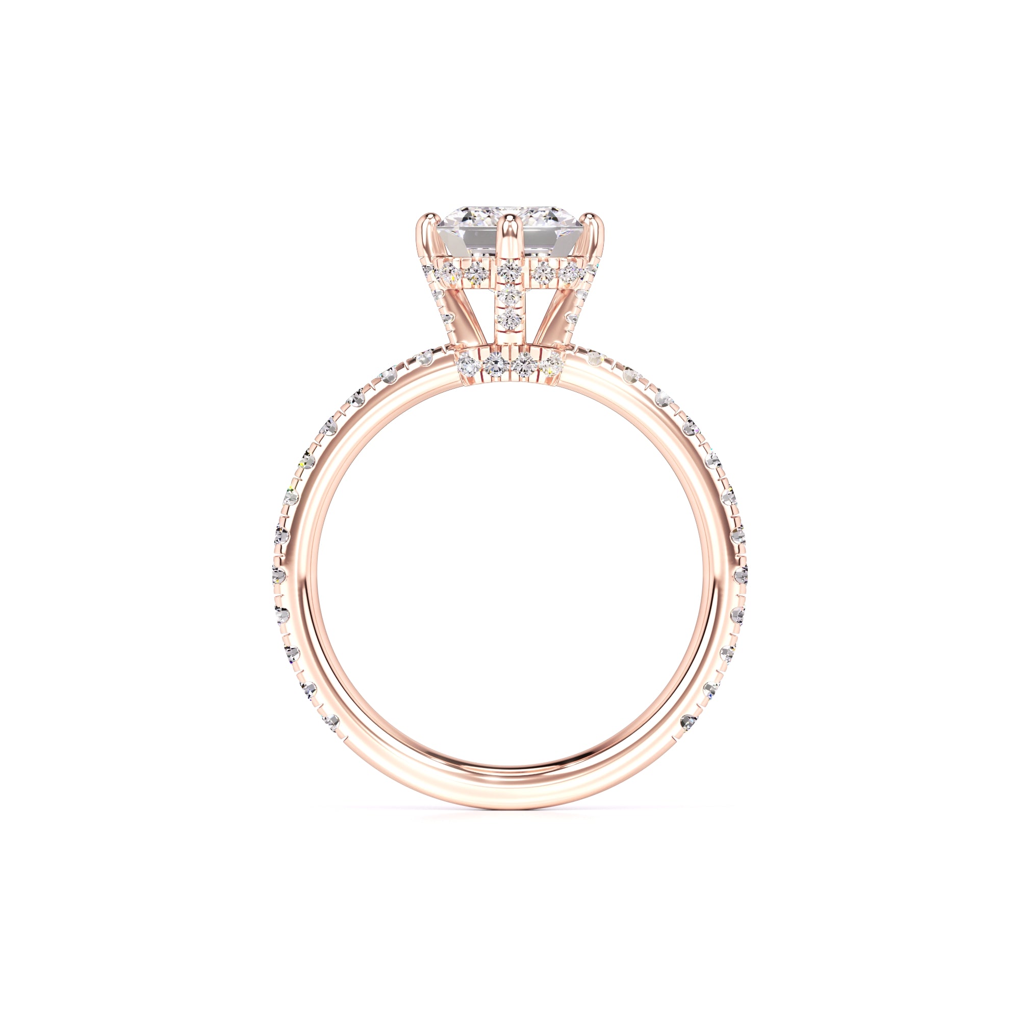 Nadia Moissanite & Lab Grown Diamond Ring | Rose Gold | 4