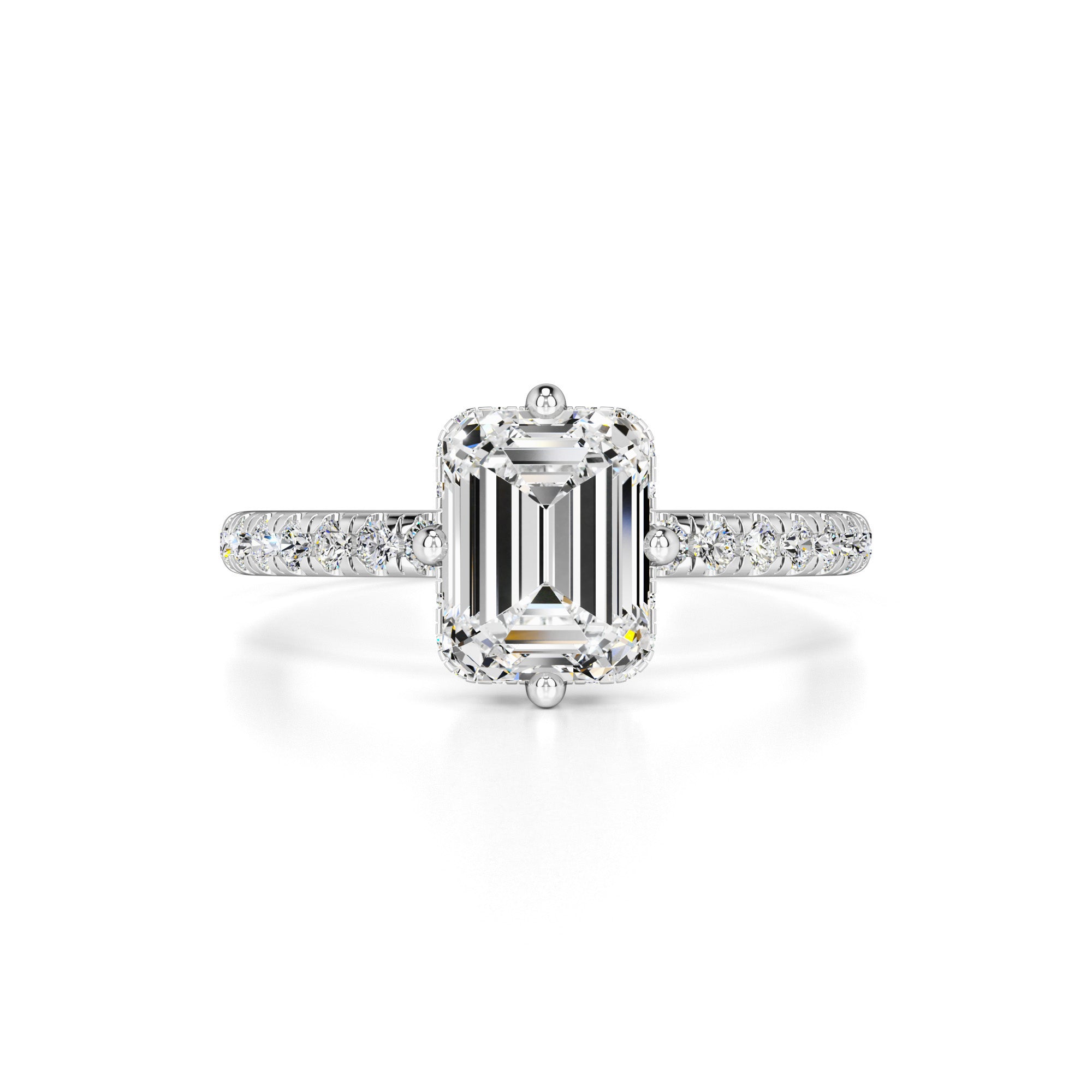 Nadia Moissanite & Lab Grown Diamond Ring | White Gold | 1