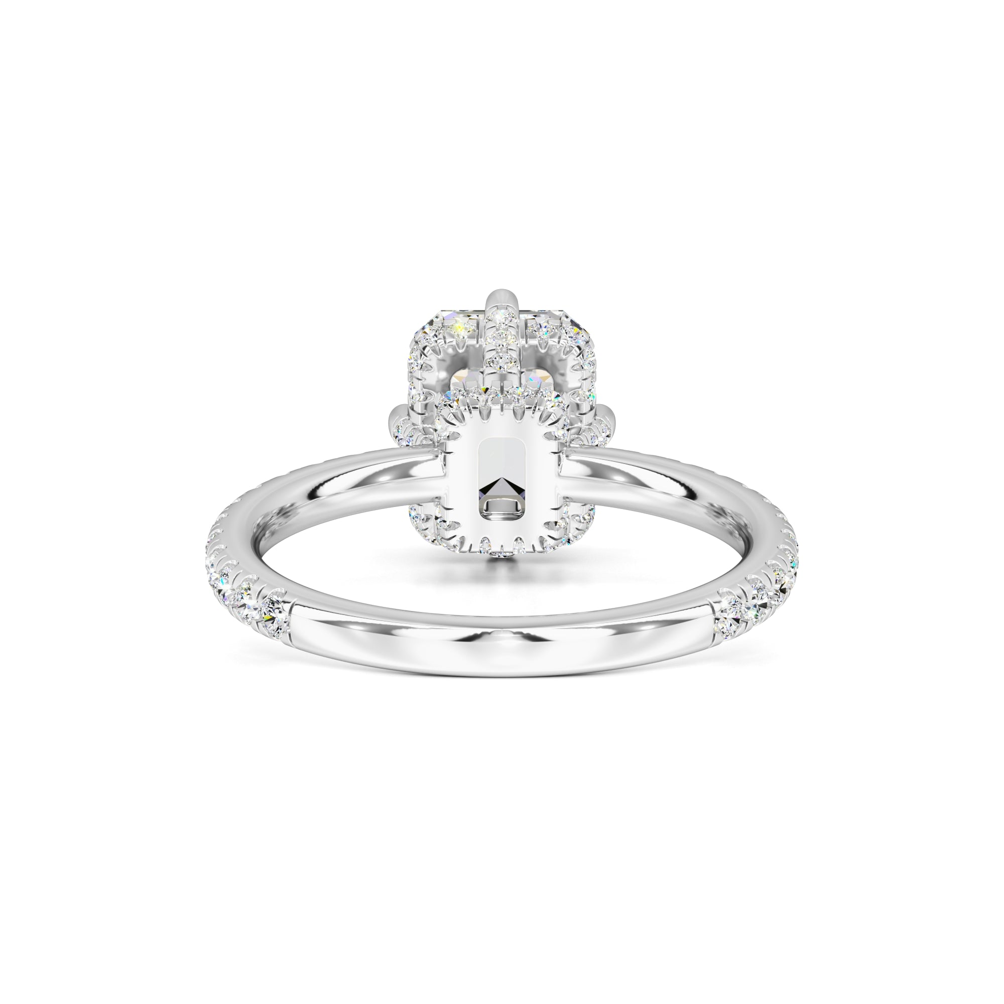 Nadia Moissanite & Lab Grown Diamond Ring | White Gold | 3