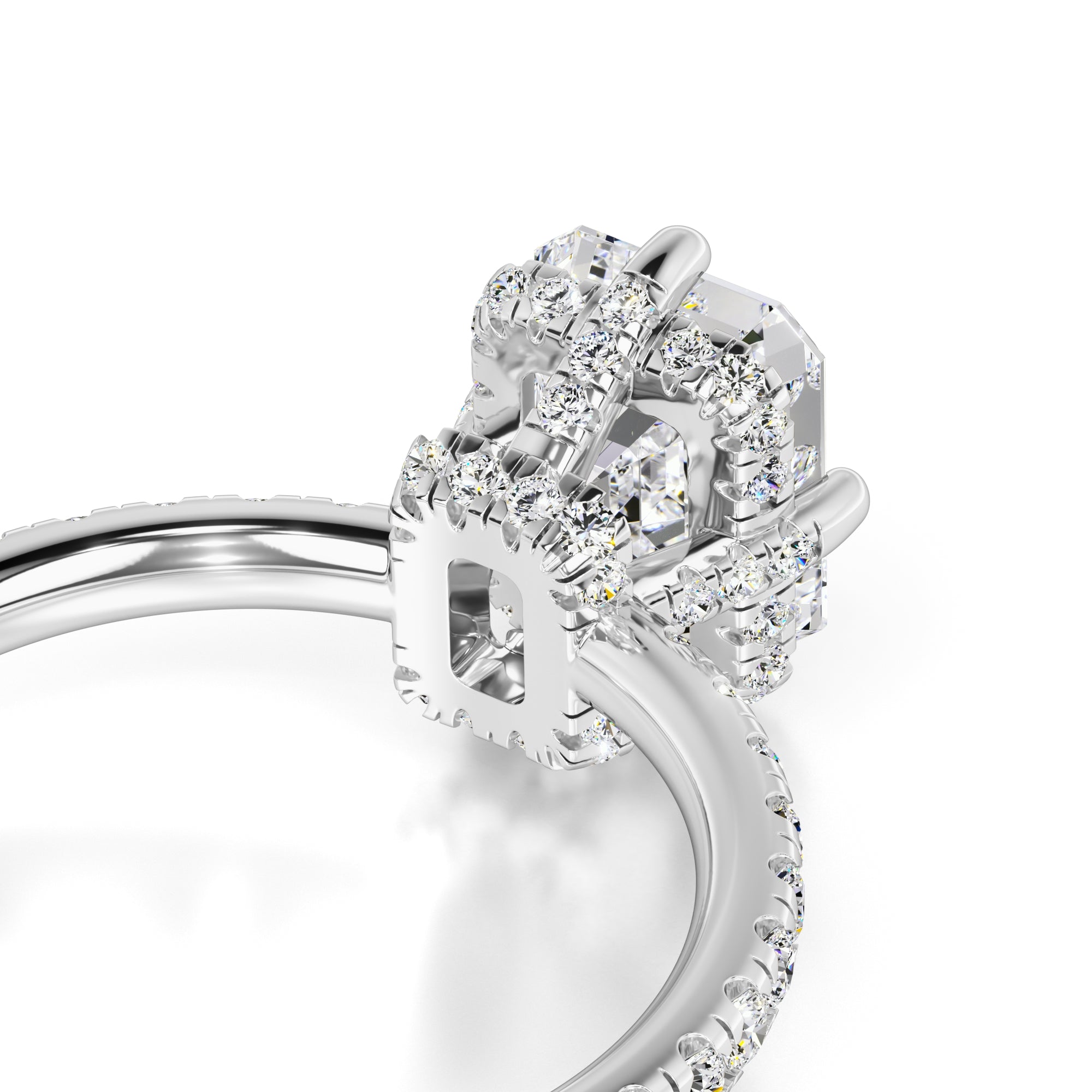 Nadia Moissanite & Lab Grown Diamond Ring | White Gold | 2