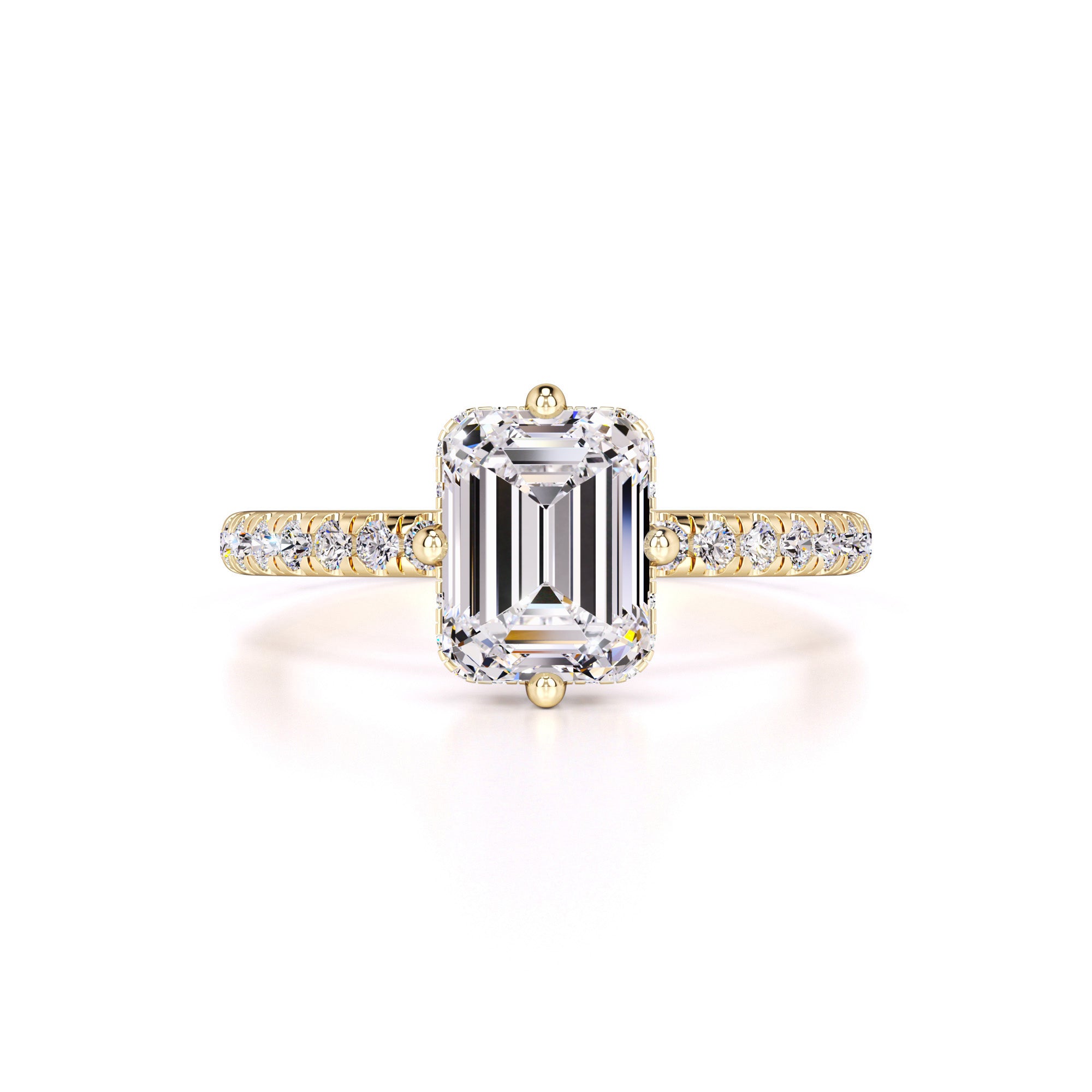 Nadia Moissanite & Lab Grown Diamond Ring | Yellow Gold | 1