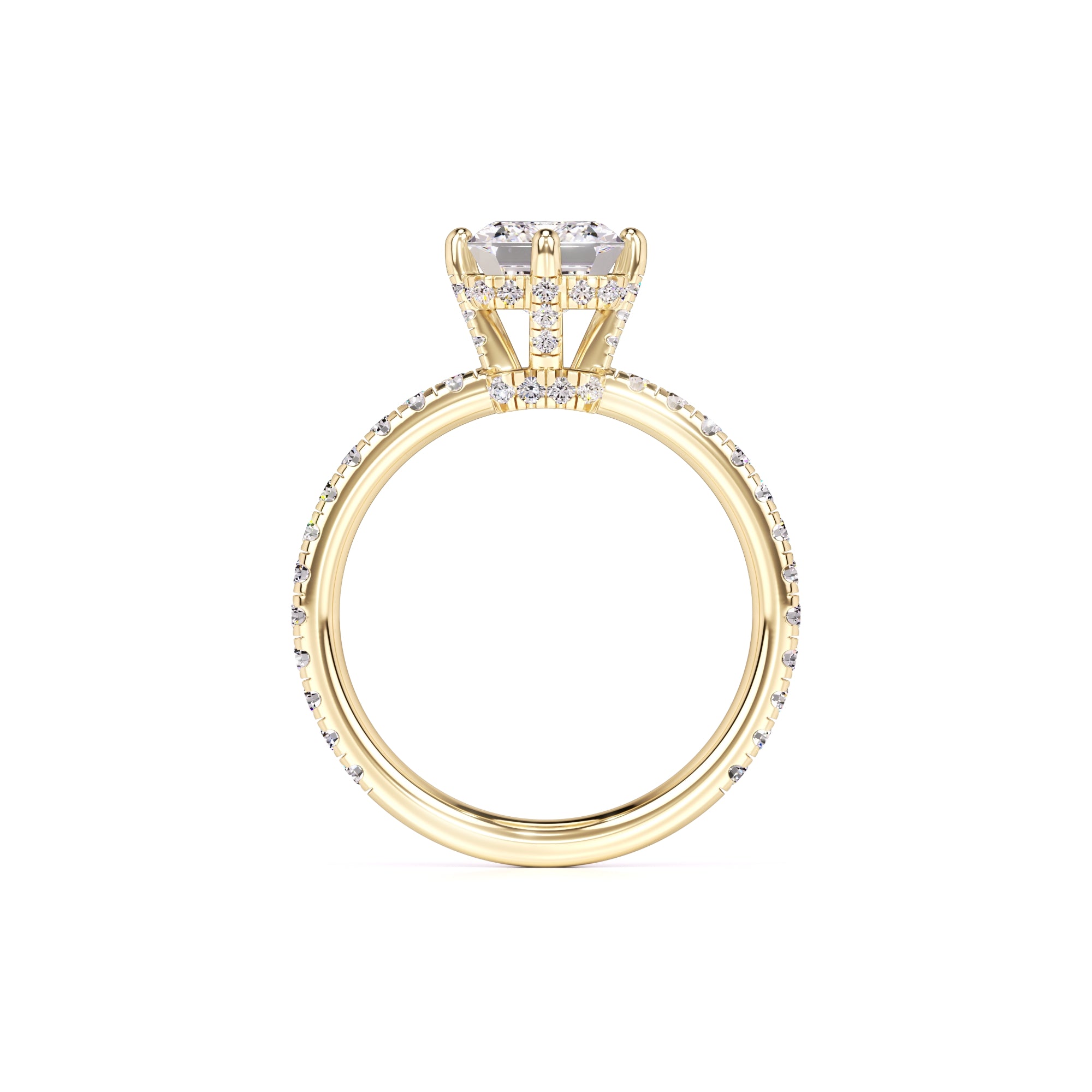 Nadia Moissanite & Lab Grown Diamond Ring | Yellow Gold | 4