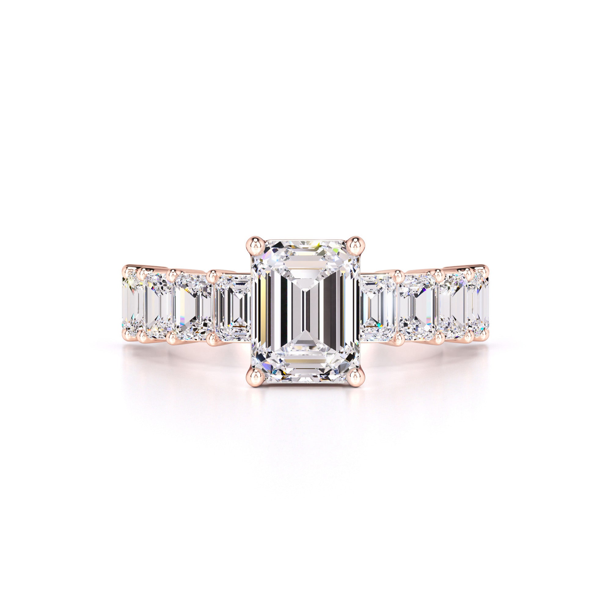 Brooklynn Moissanite & Lab Grown Diamond Ring | Rose Gold | 1