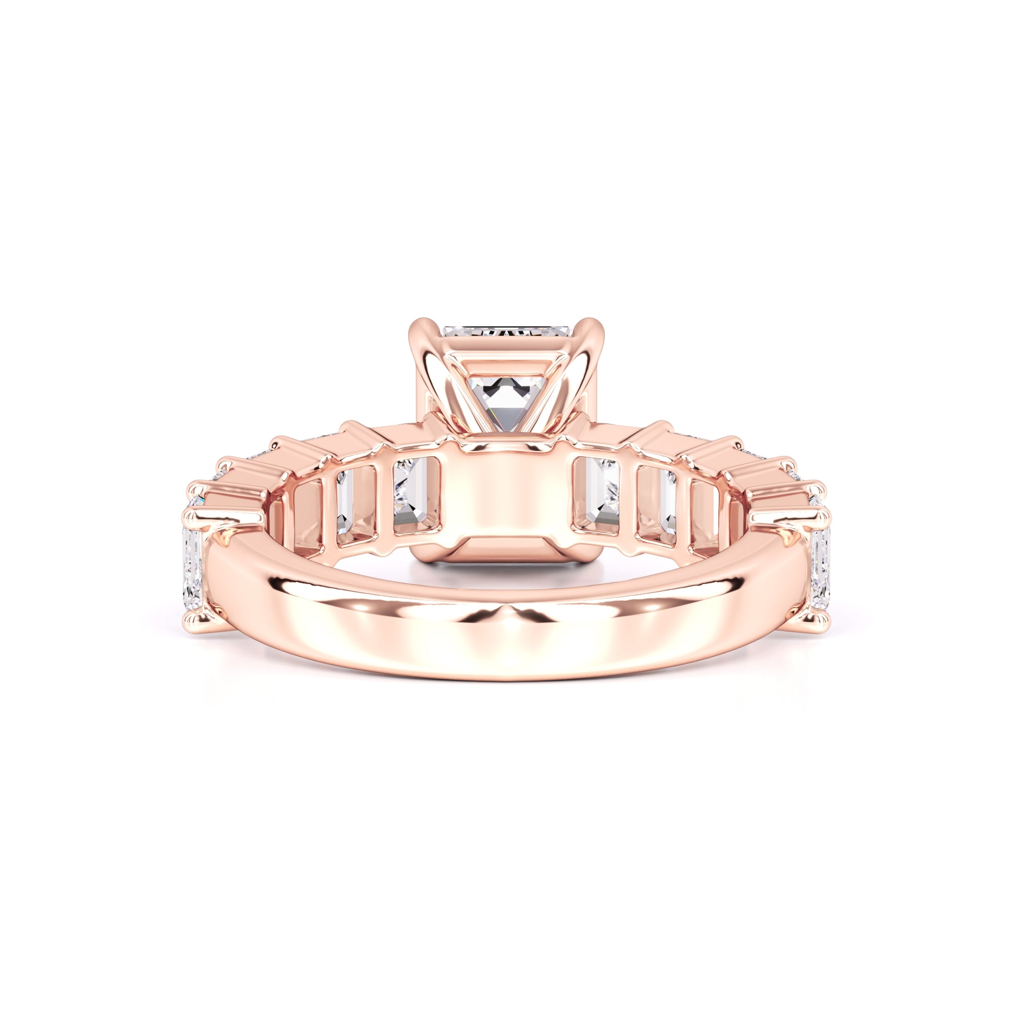 Brooklynn Moissanite & Lab Grown Diamond Ring | Rose Gold | 3