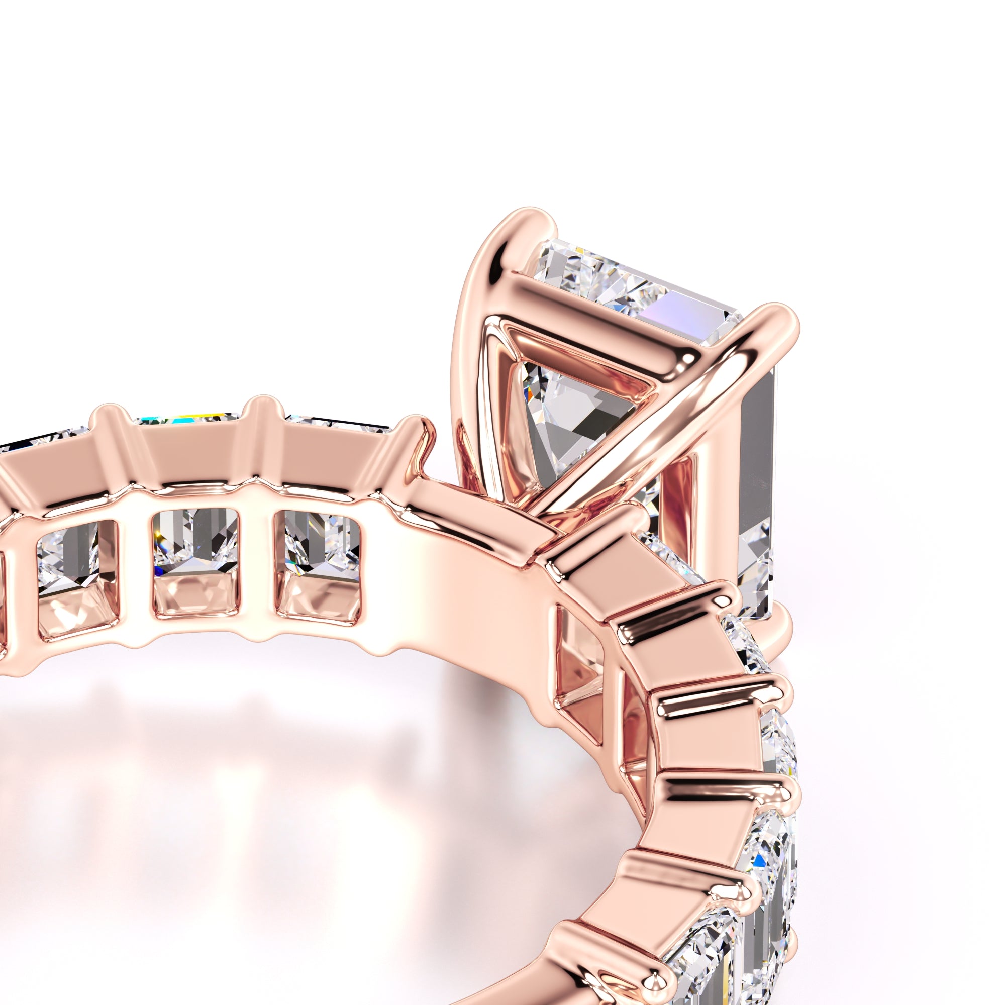 Brooklynn Moissanite & Lab Grown Diamond Ring | Rose Gold | 2
