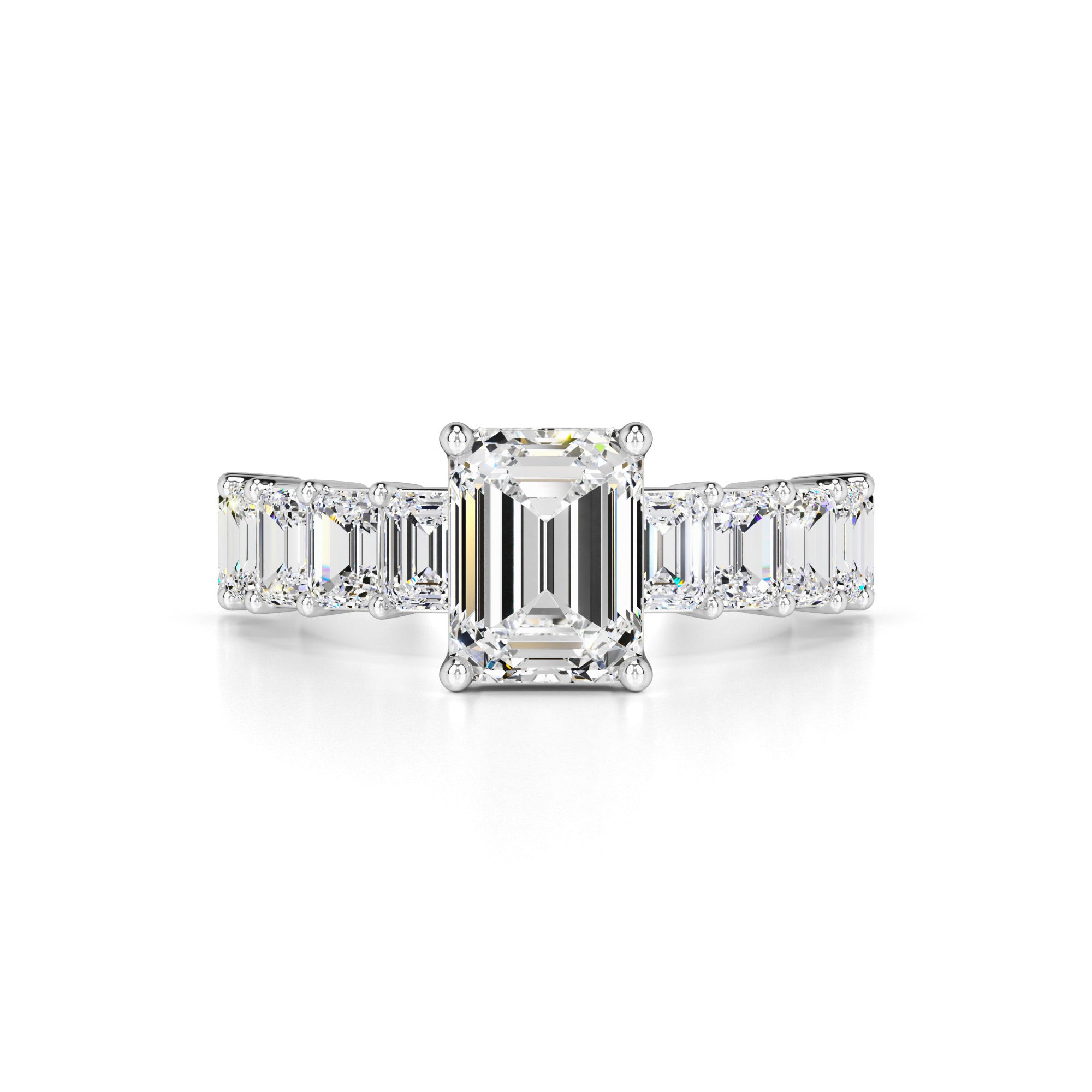 Brooklynn Moissanite & Lab Grown Diamond Ring | White Gold | 1