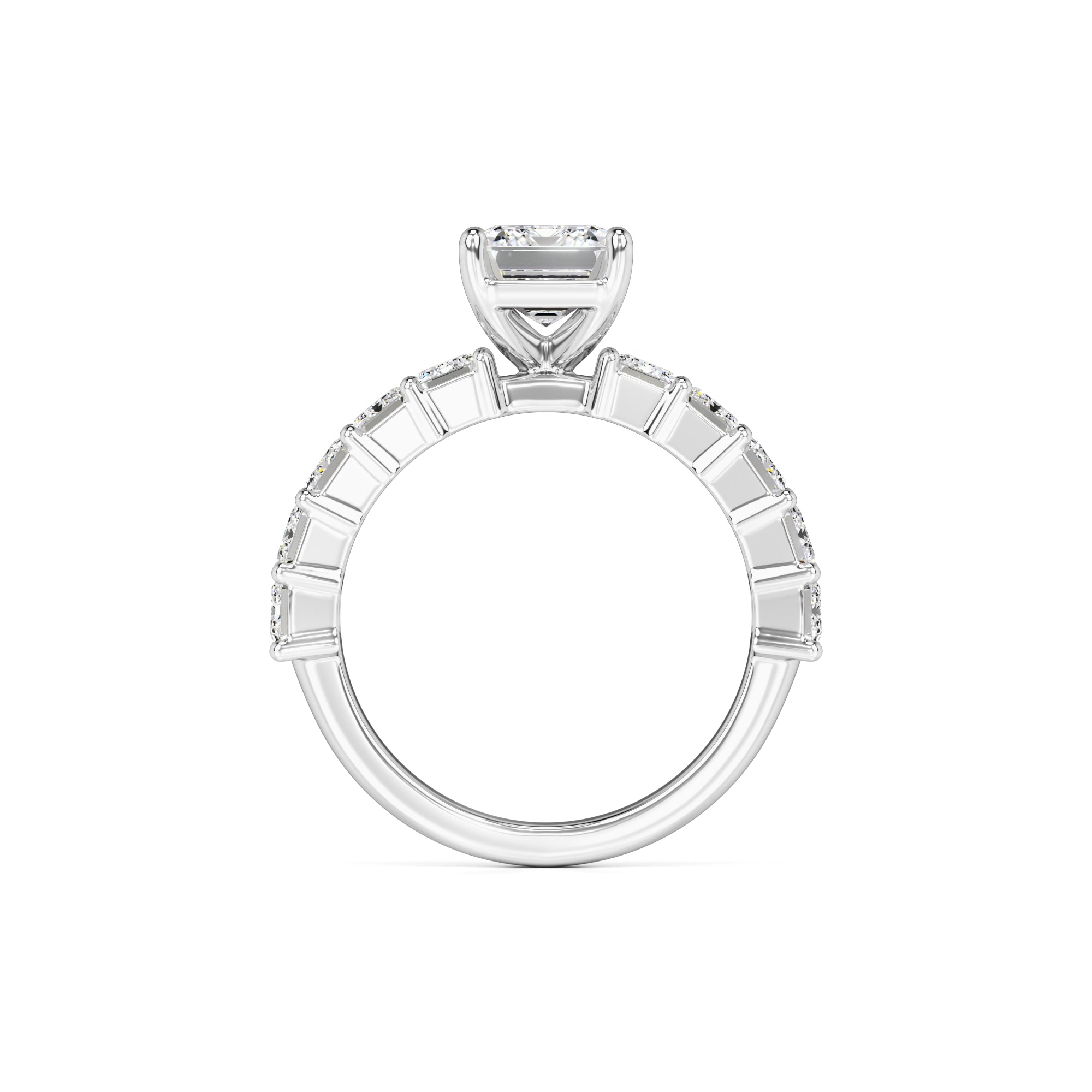 Brooklynn Moissanite & Lab Grown Diamond Ring | White Gold | 4