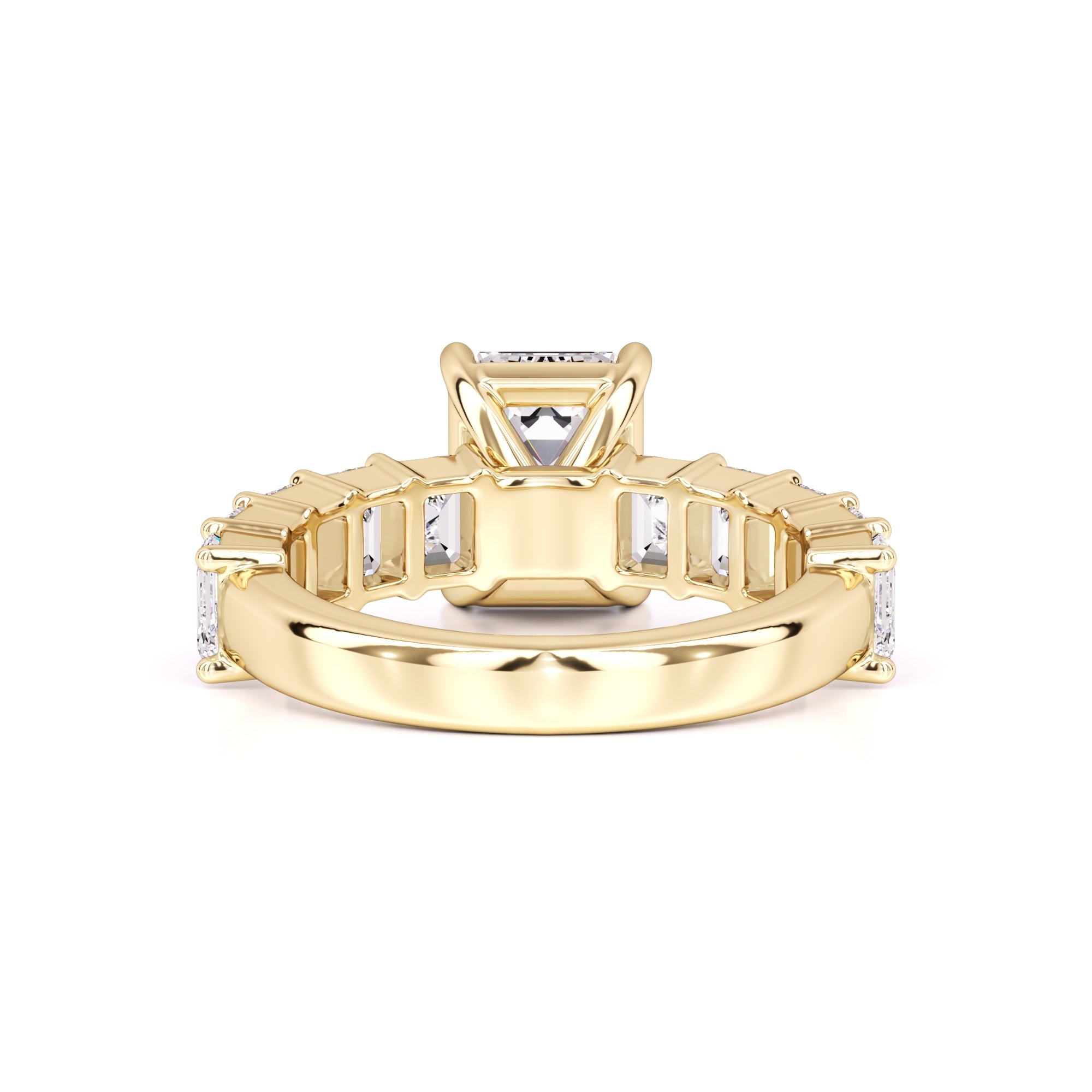 Brooklynn Moissanite & Lab Grown Diamond Ring | Yellow Gold | 3