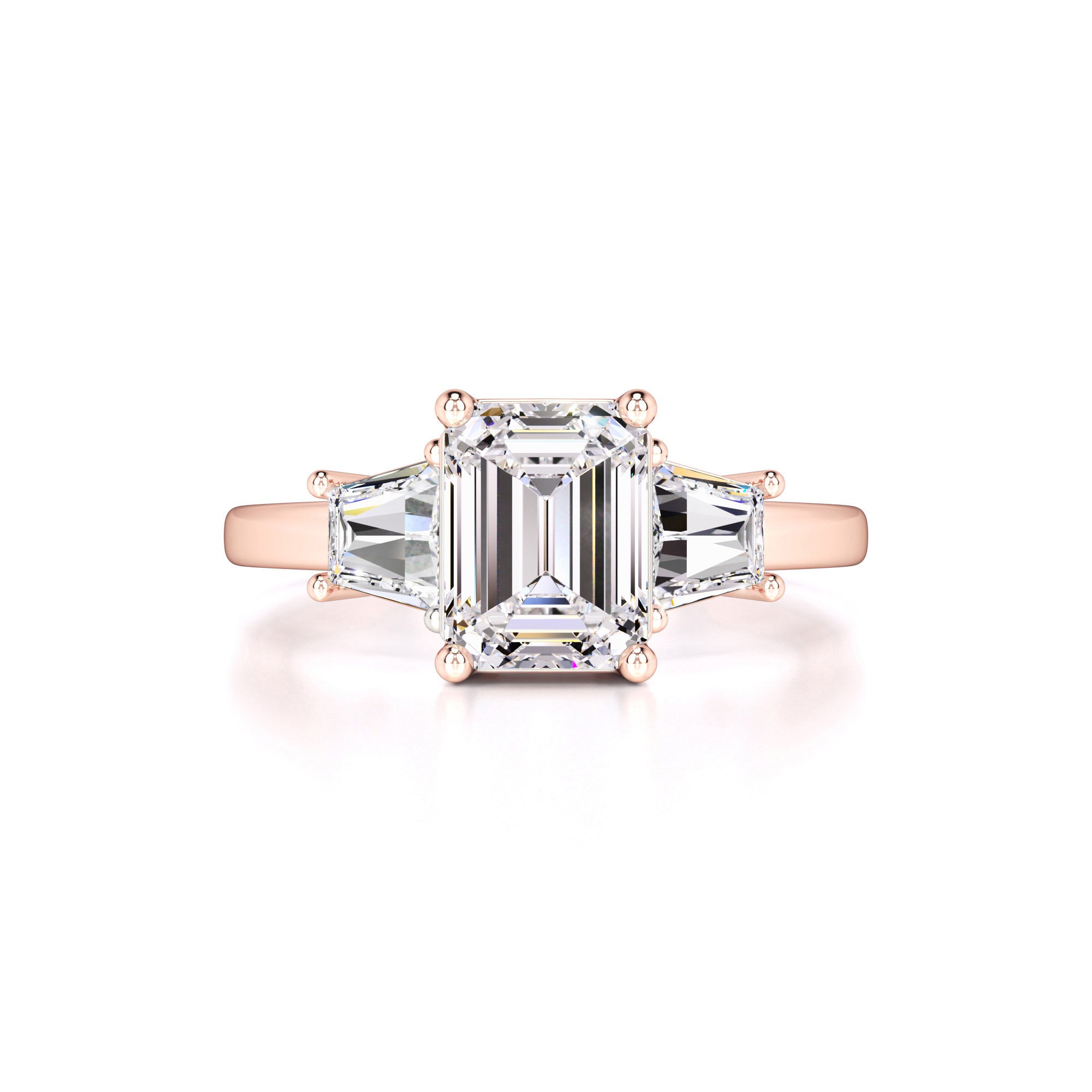 Whitney Moissanite & Lab Grown Diamond Ring | Rose Gold | 1