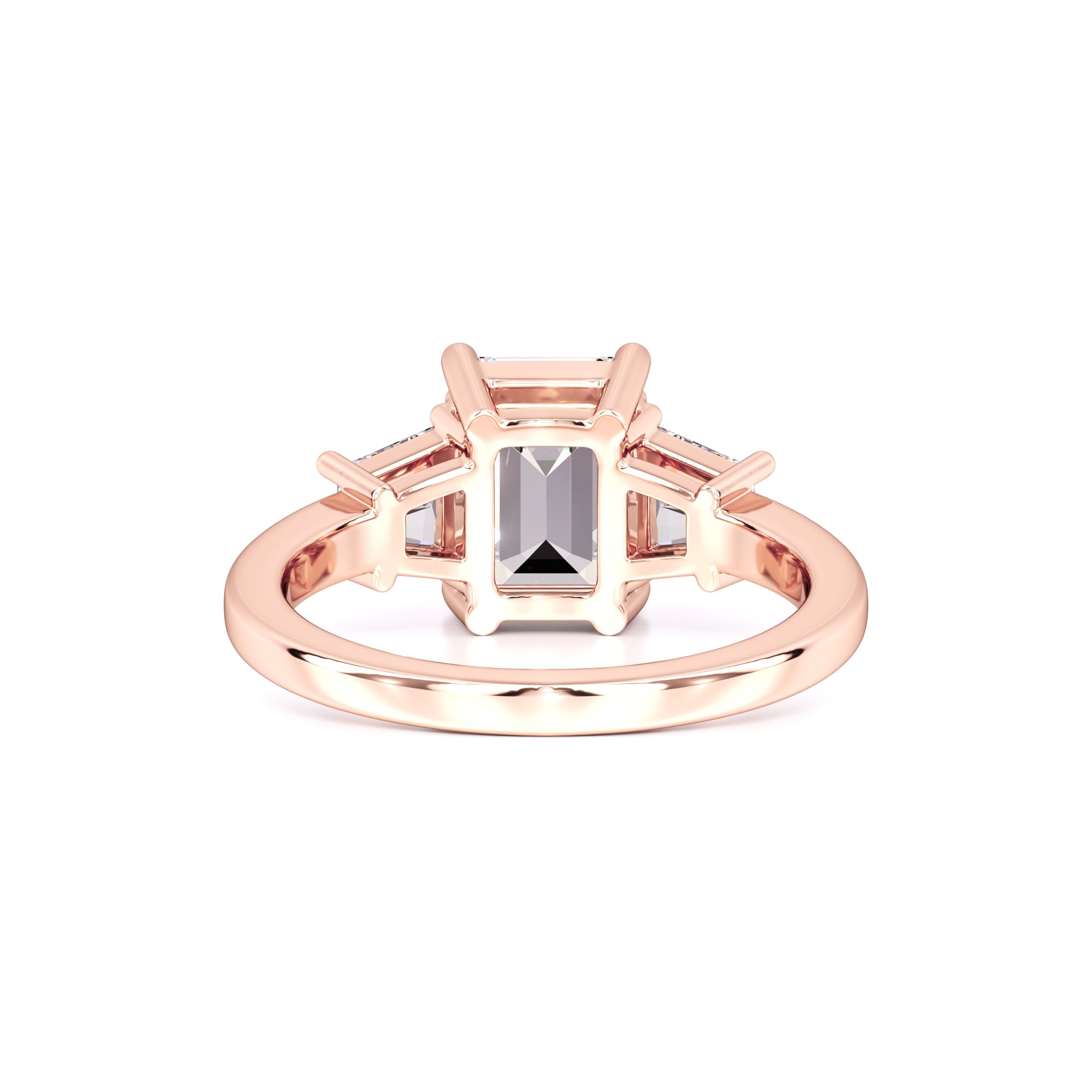 Whitney Moissanite & Lab Grown Diamond Ring | Rose Gold | 3