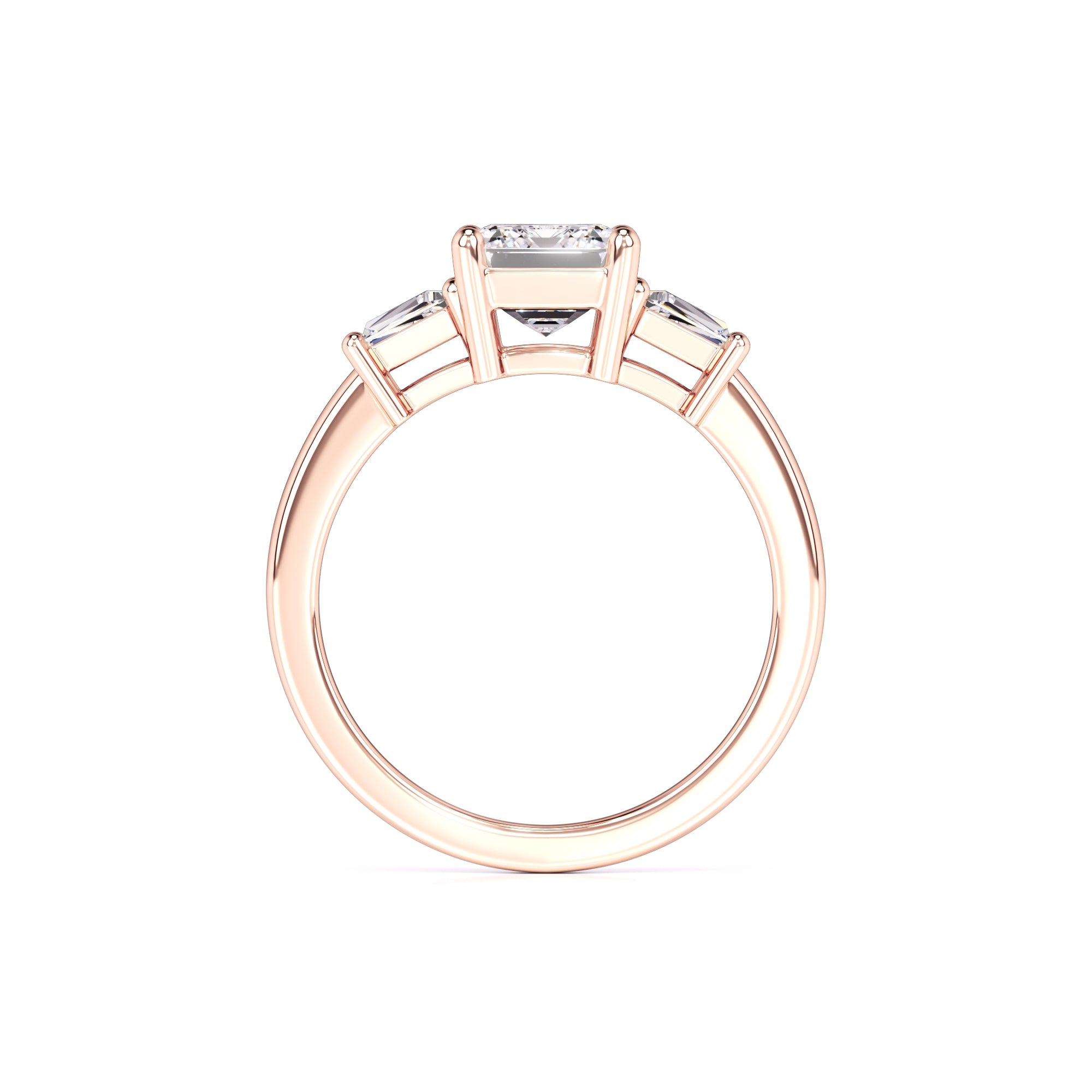 Whitney Moissanite & Lab Grown Diamond Ring | Rose Gold | 4