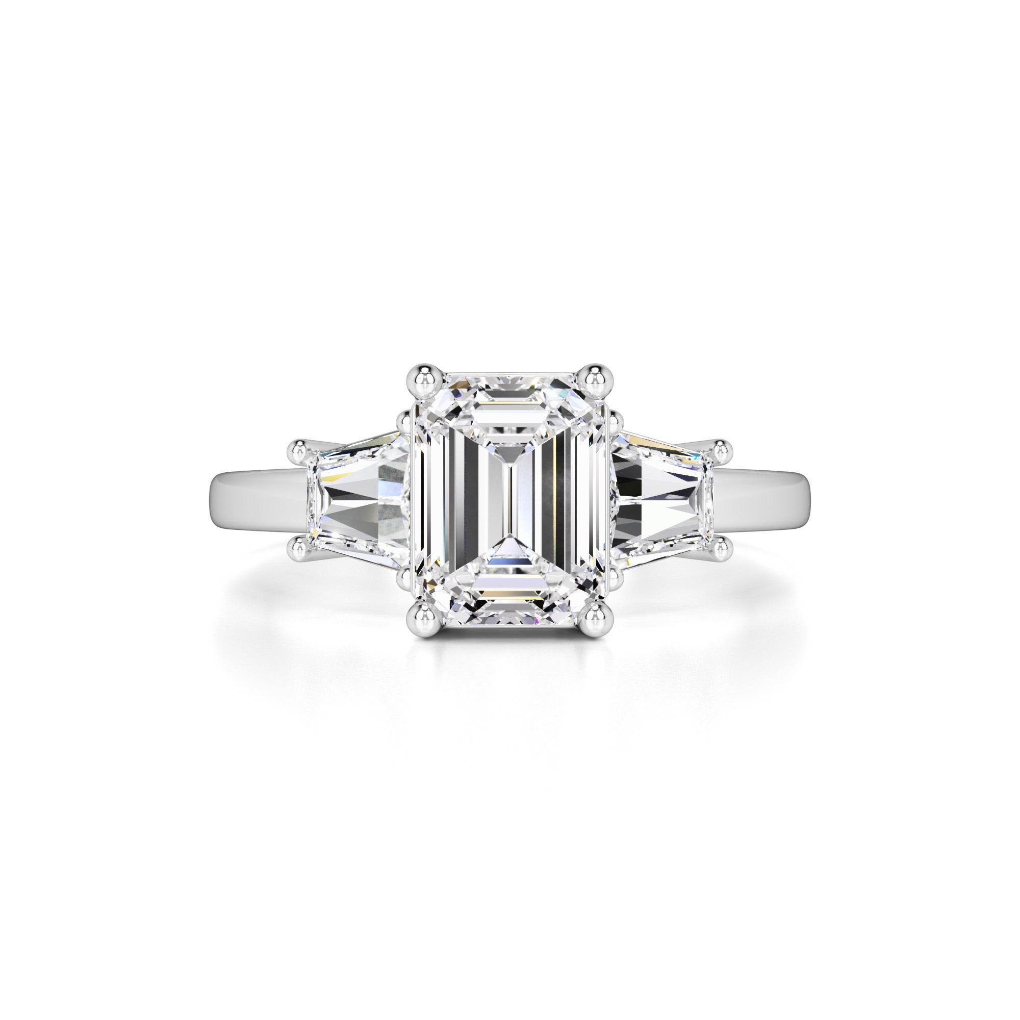 Whitney Moissanite & Lab Grown Diamond Ring | White Gold | 1