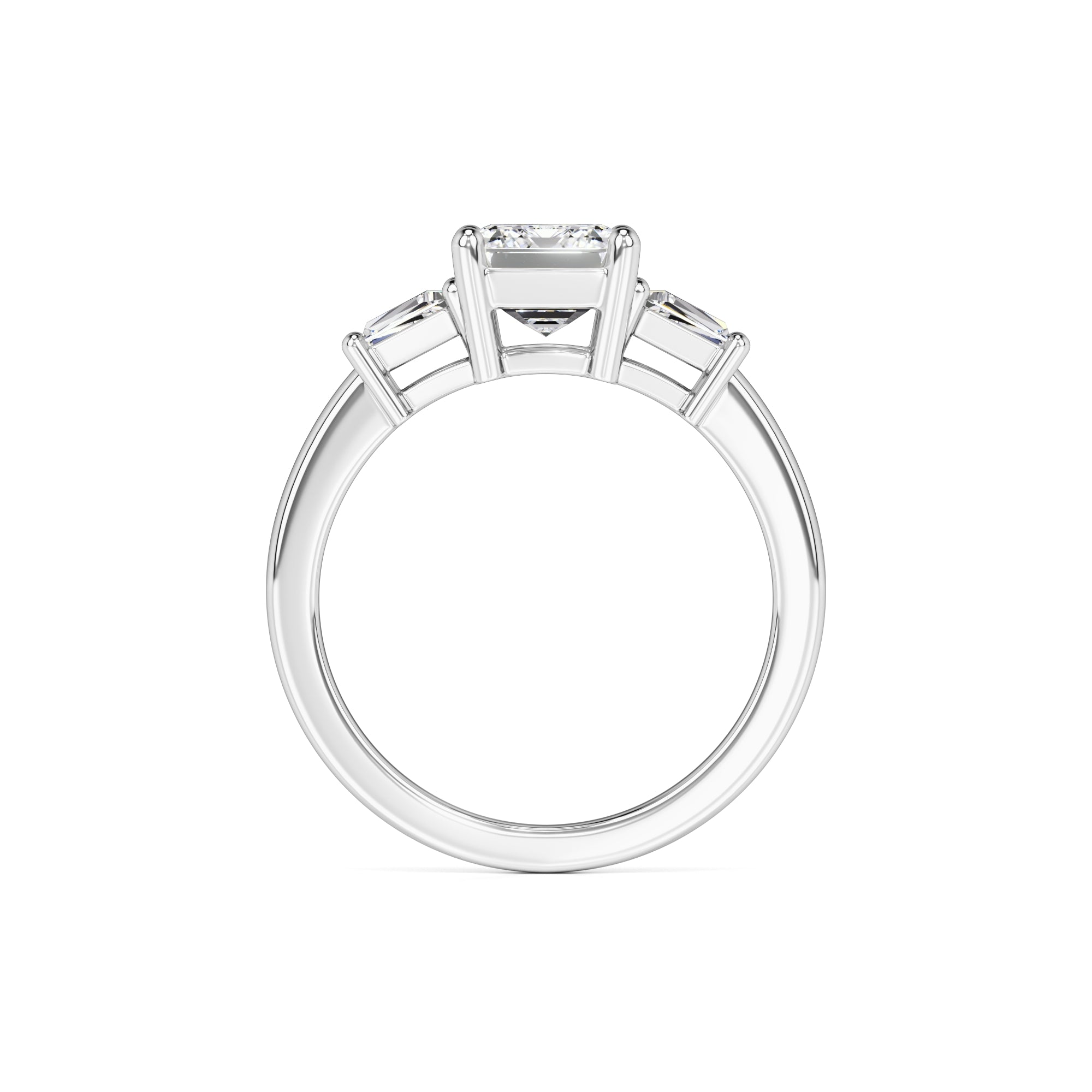Whitney Moissanite & Lab Grown Diamond Ring | White Gold | 4
