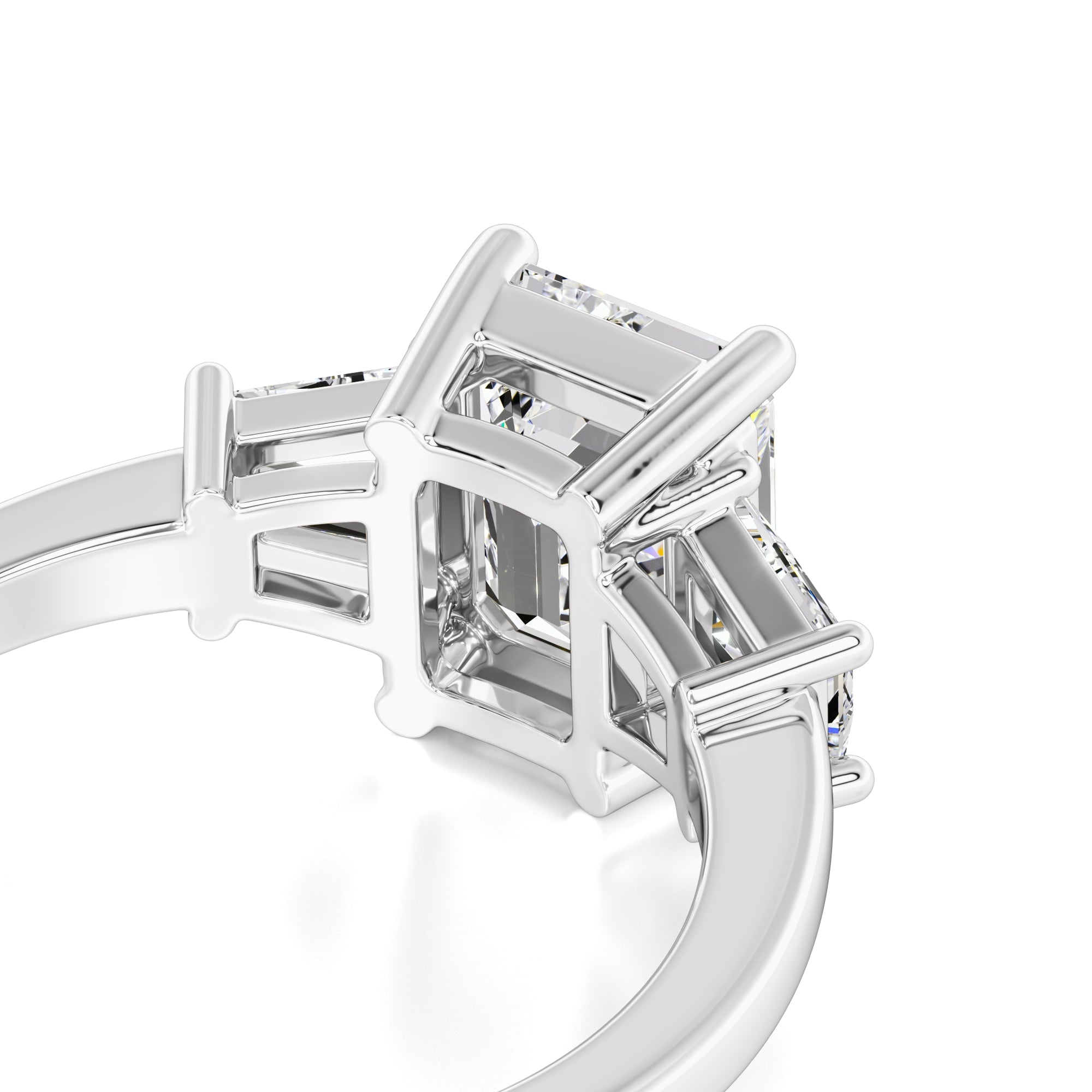 Whitney Moissanite & Lab Grown Diamond Ring | White Gold | 2