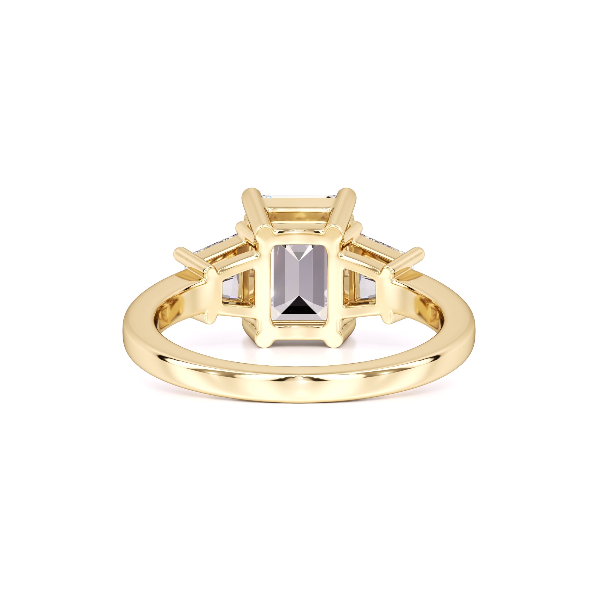 Whitney Moissanite & Lab Grown Diamond Ring | Yellow Gold | 3