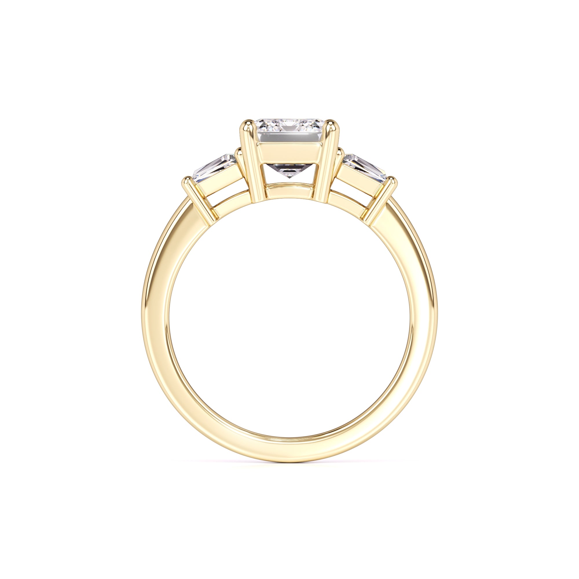 Whitney Moissanite & Lab Grown Diamond Ring | Yellow Gold | 4