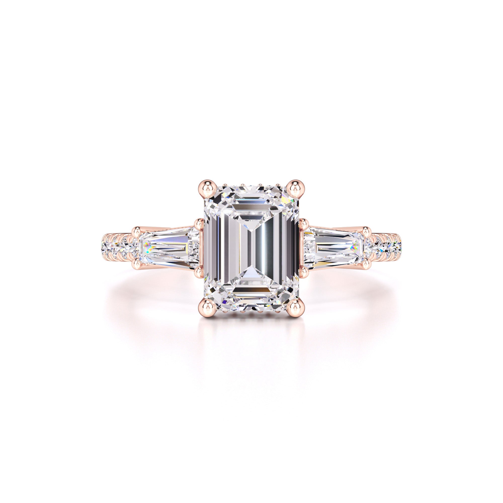 Bianca Moissanite & Lab Grown Diamond Ring | Rose Gold | 1