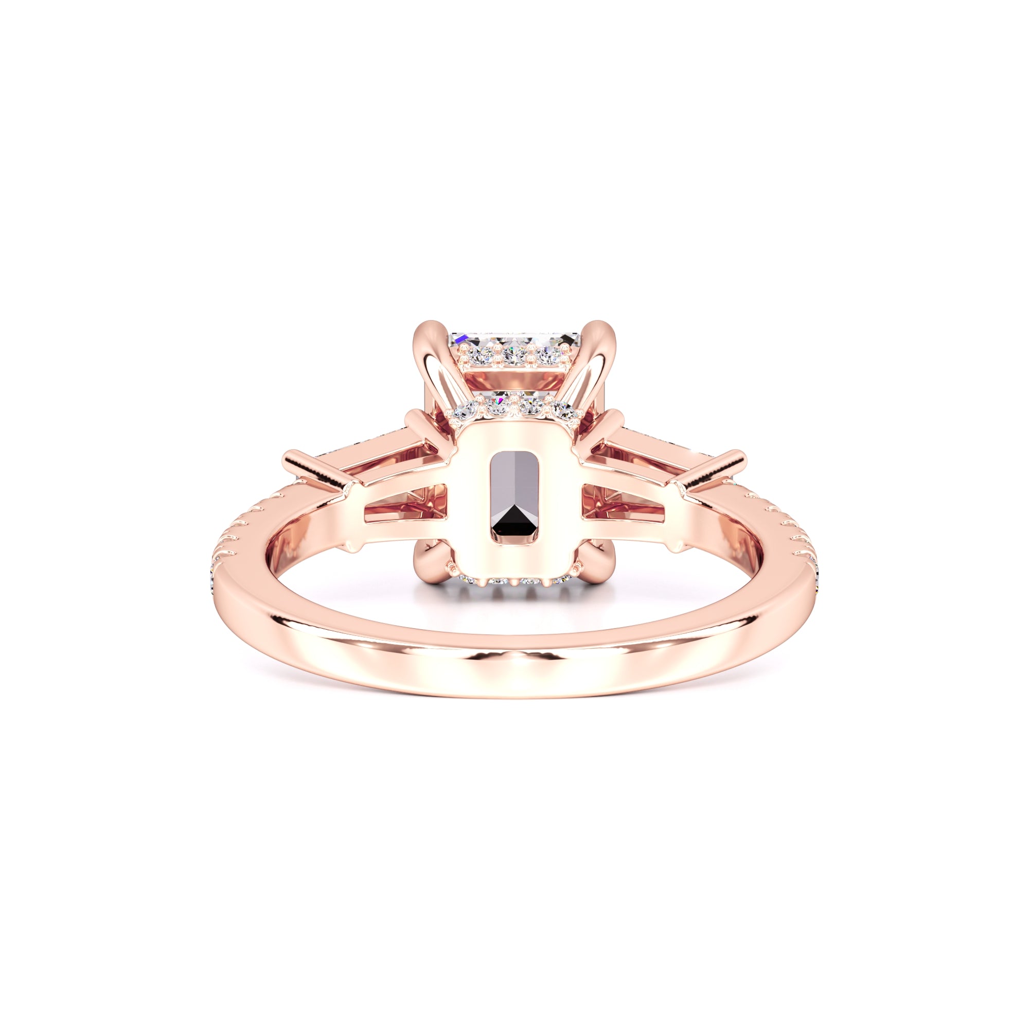 Bianca Moissanite & Lab Grown Diamond Ring | Rose Gold | 3