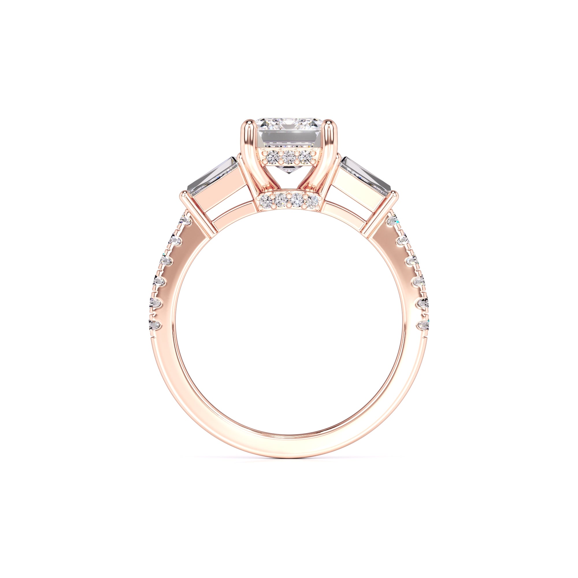Bianca Moissanite & Lab Grown Diamond Ring | Rose Gold | 4