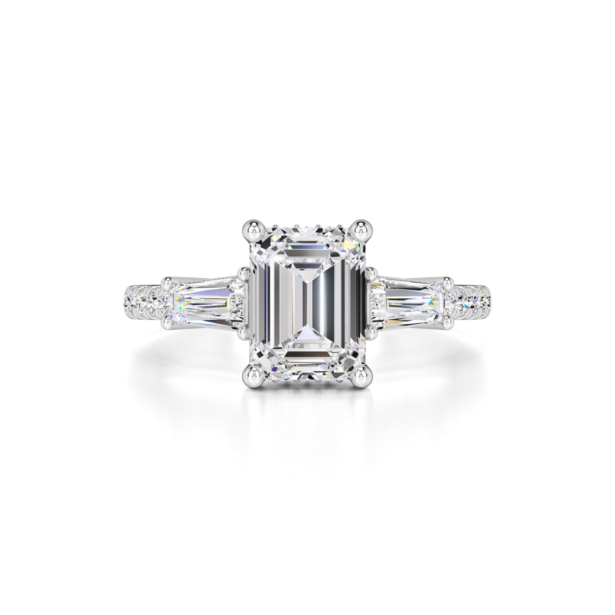 Bianca Moissanite & Lab Grown Diamond Ring | White Gold | 1