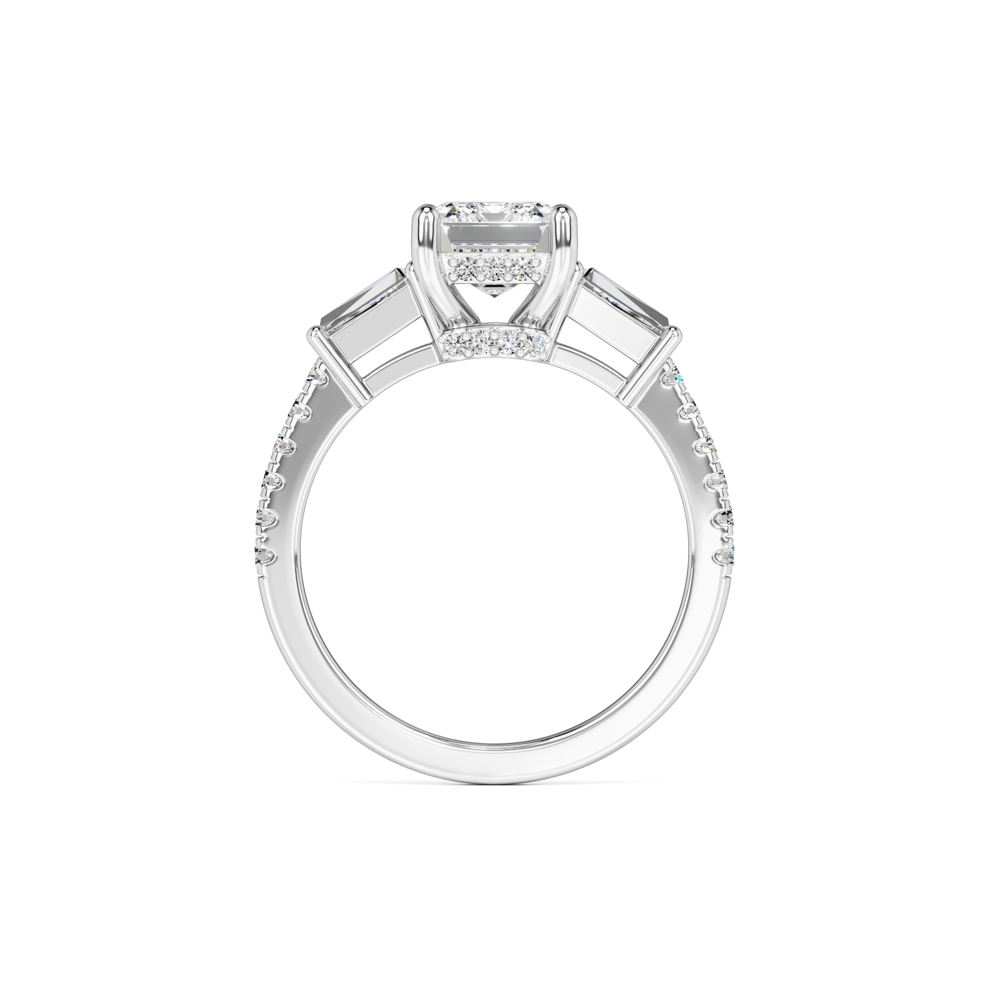 Bianca Moissanite & Lab Grown Diamond Ring | White Gold | 4