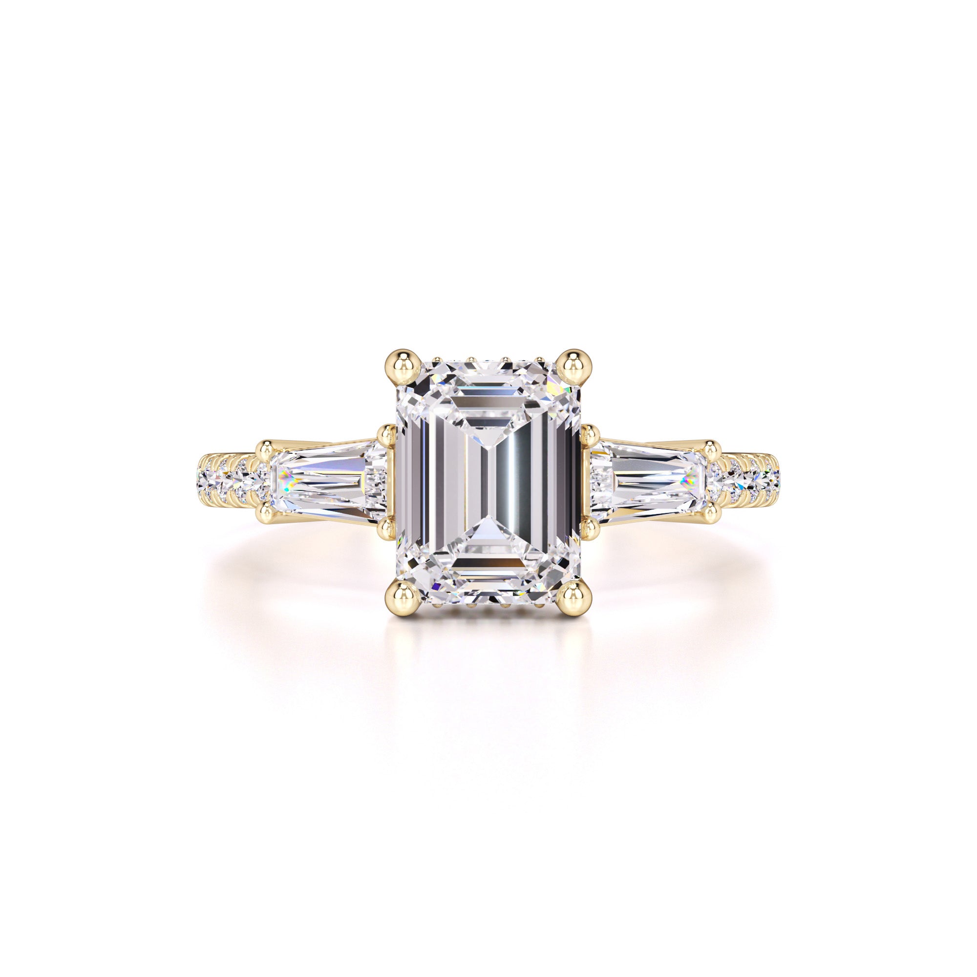 Bianca Moissanite & Lab Grown Diamond Ring | Yellow Gold | 1