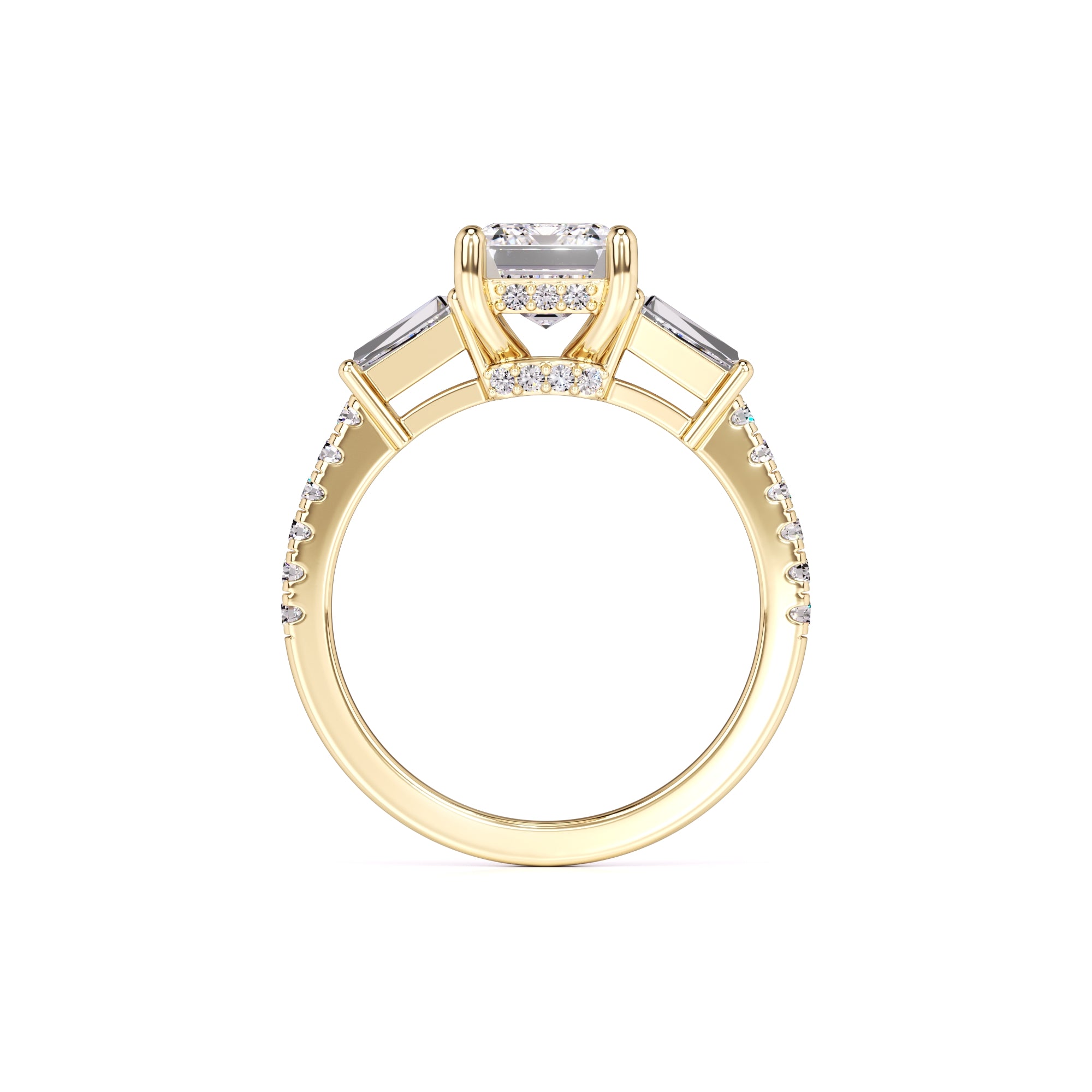 Bianca Moissanite & Lab Grown Diamond Ring | Yellow Gold | 4