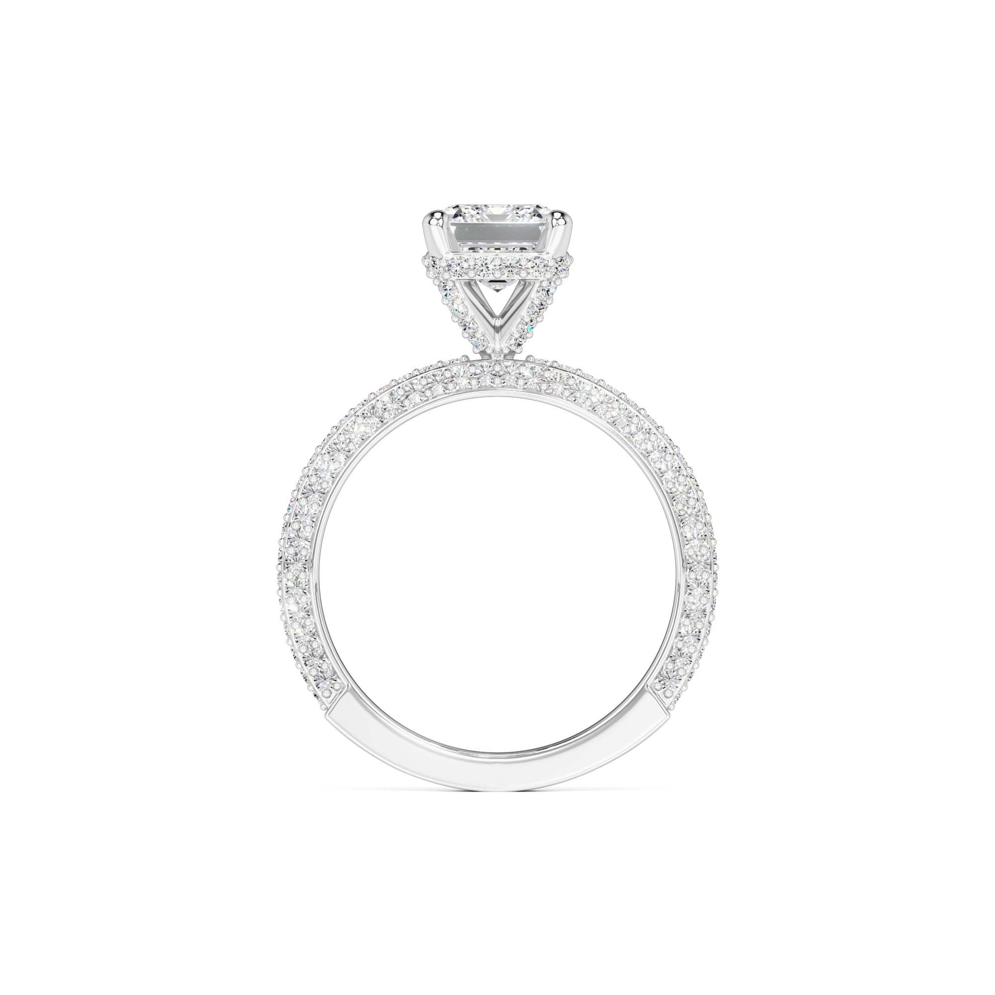 Harper Moissanite & Lab Grown Diamond Ring | White Gold | 4